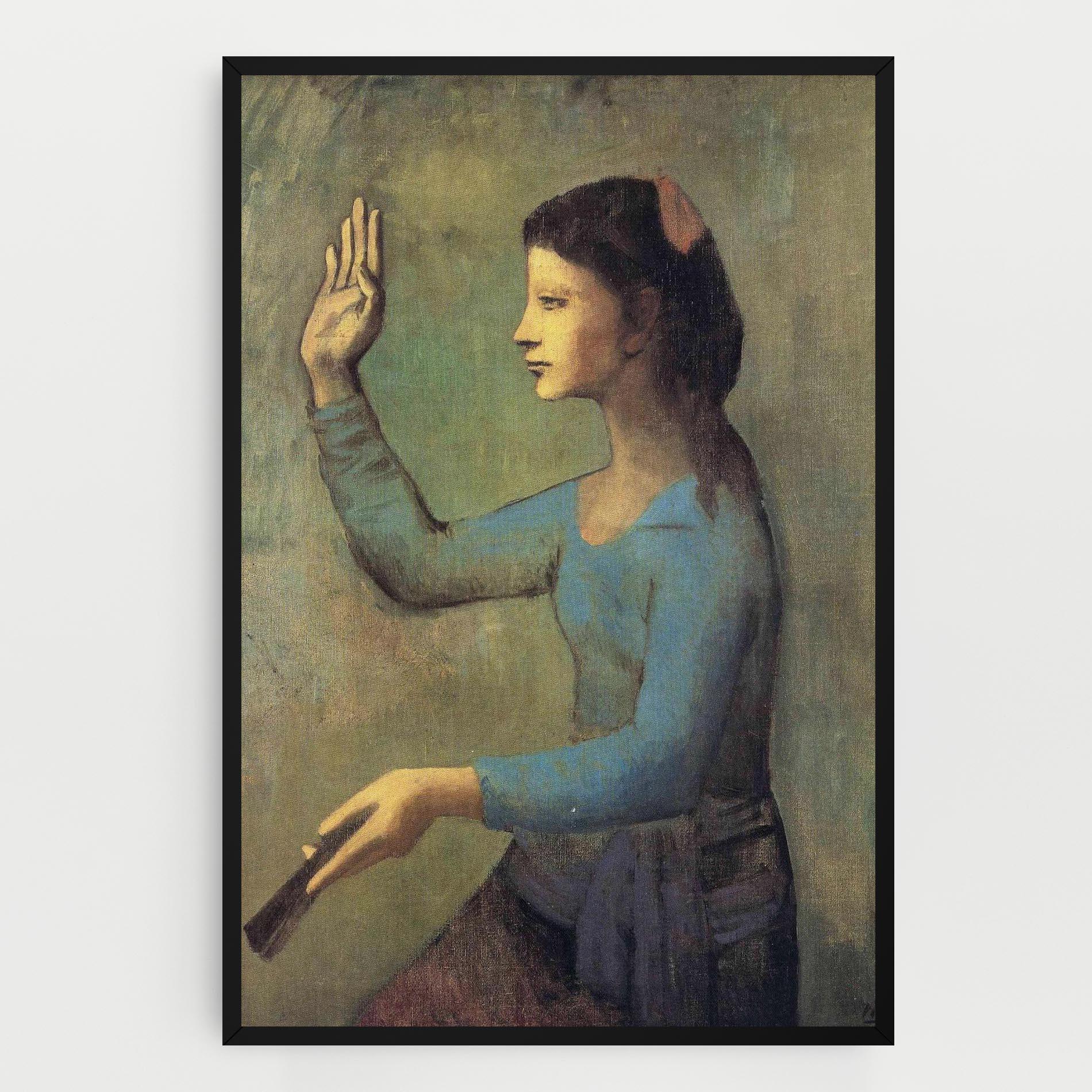 Leinwandbild Lady With A Fan mockup 0