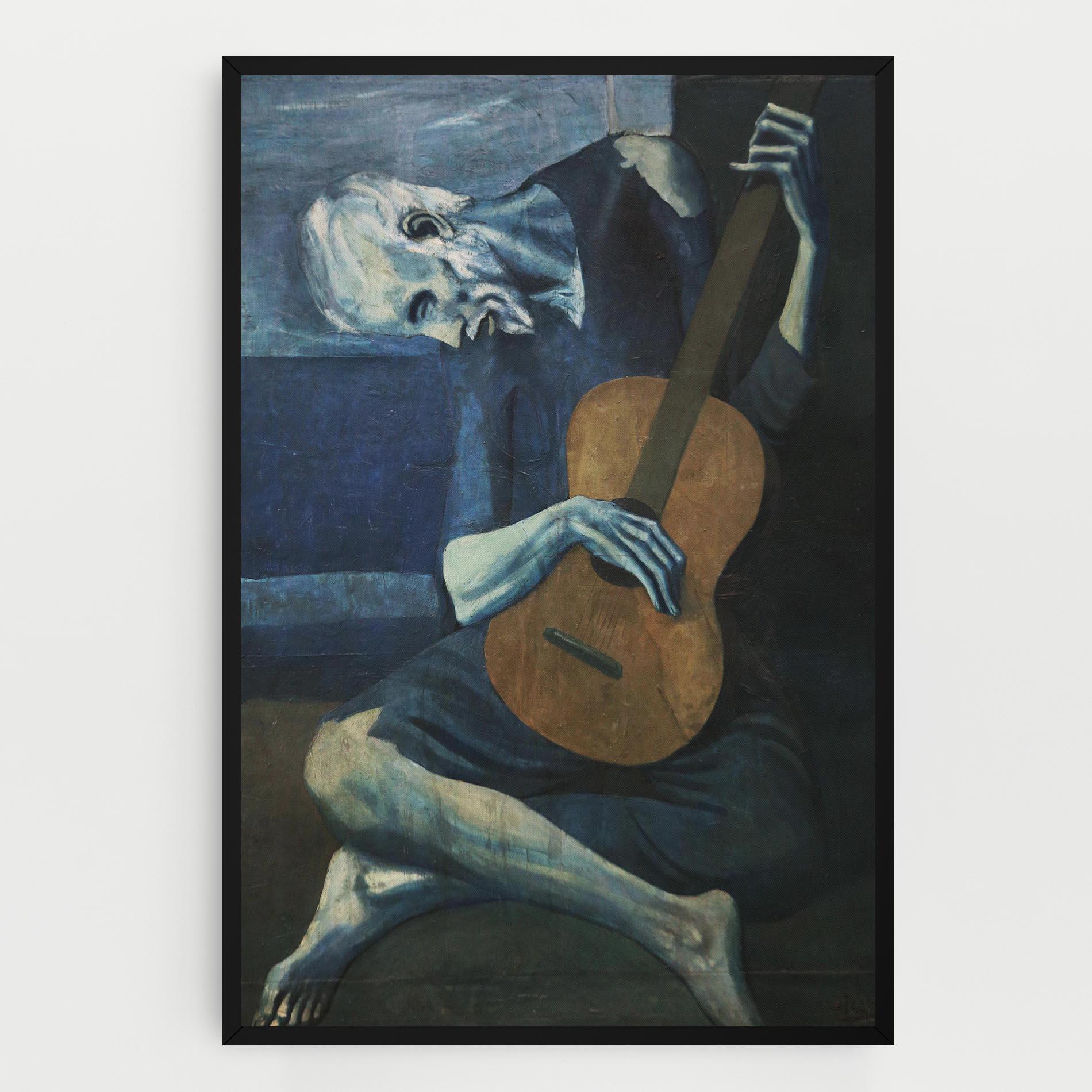 Leinwandbild Old Guitarist mockup 0