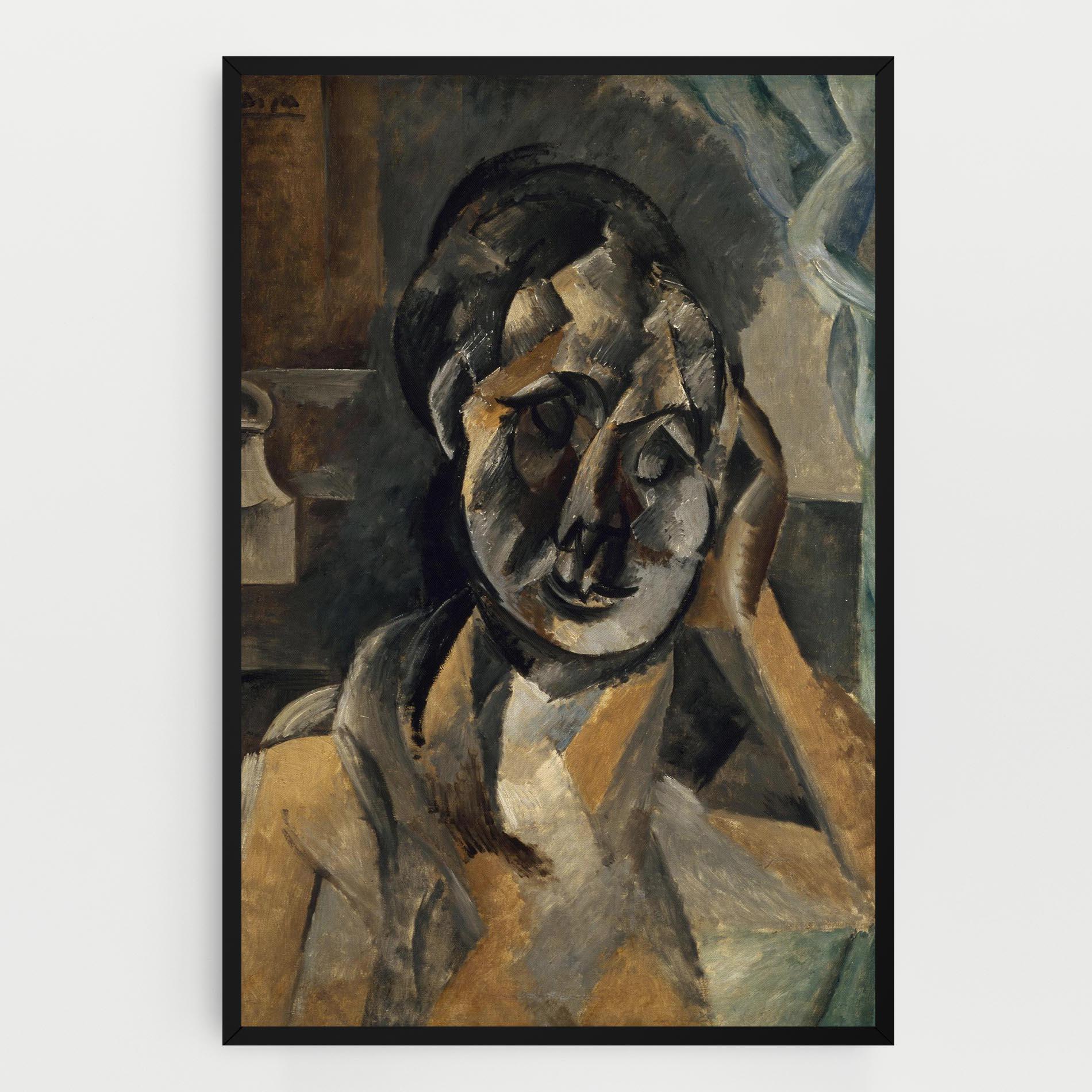 Leinwandbild Woman With Mustard mockup 0