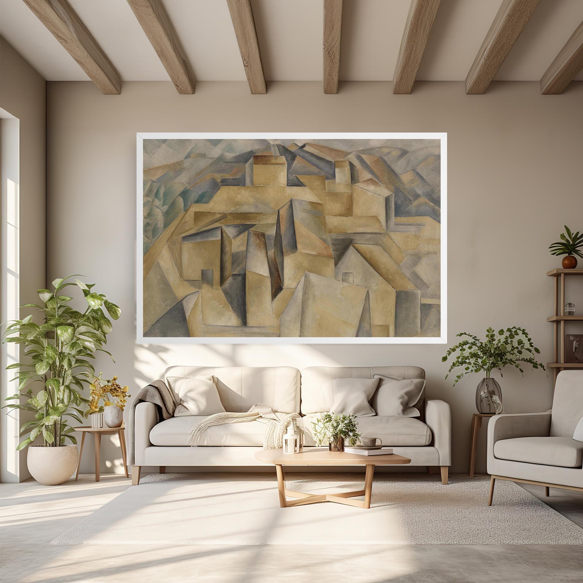 Leinwandbild Houses On The Hill mockup 6