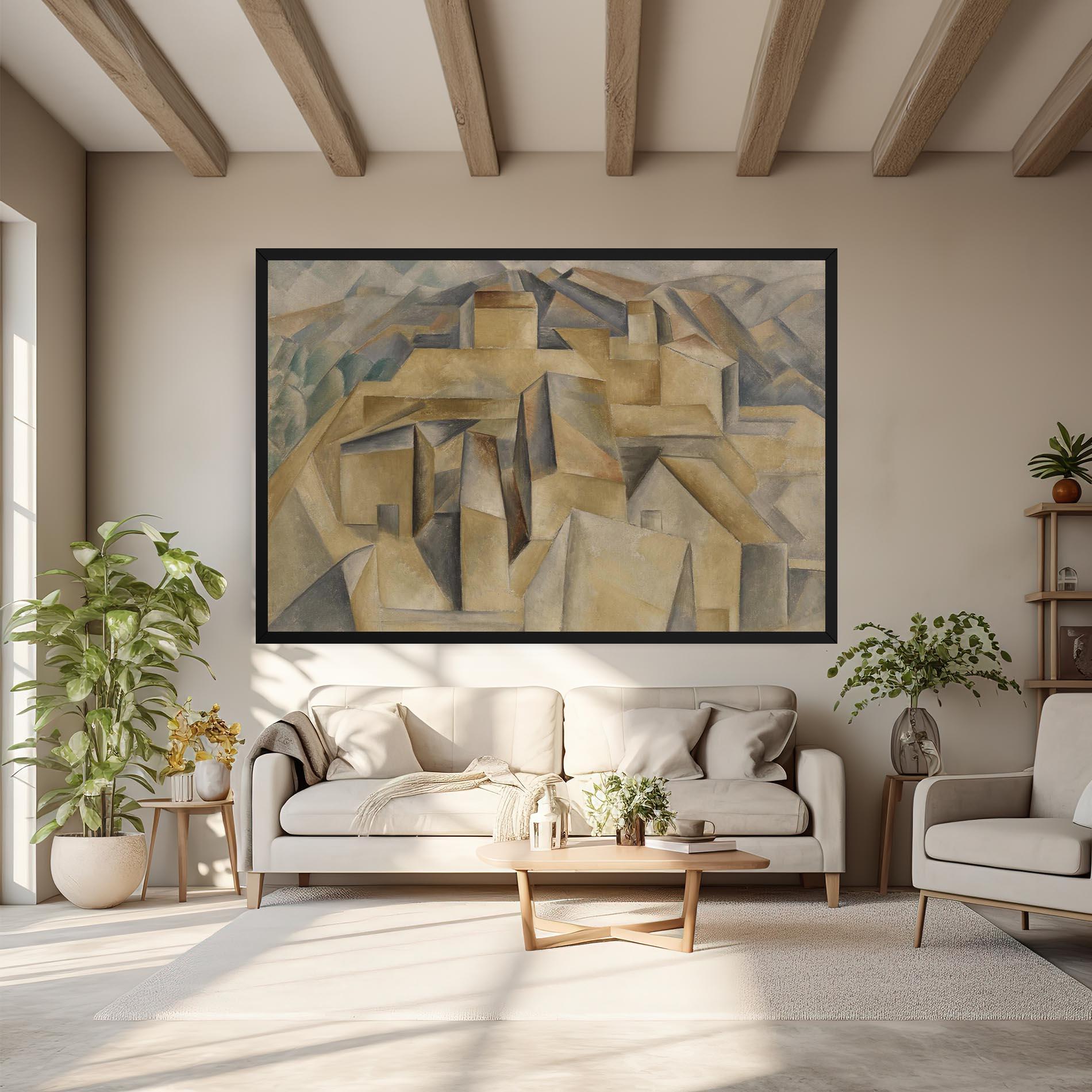 Leinwandbild Houses On The Hill mockup 6