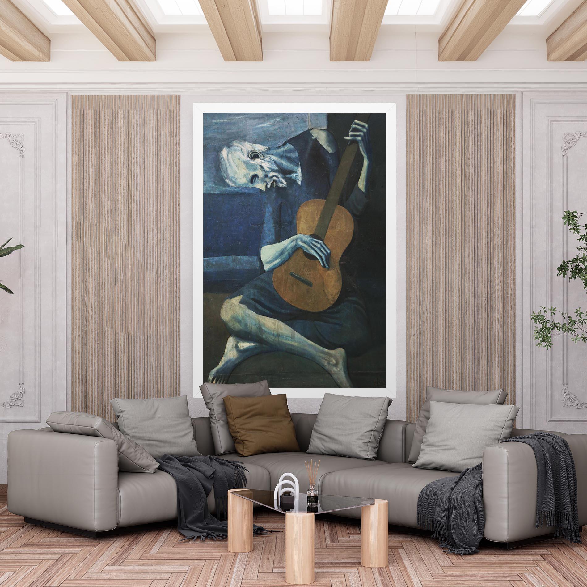 Leinwandbild Old Guitarist mockup 6