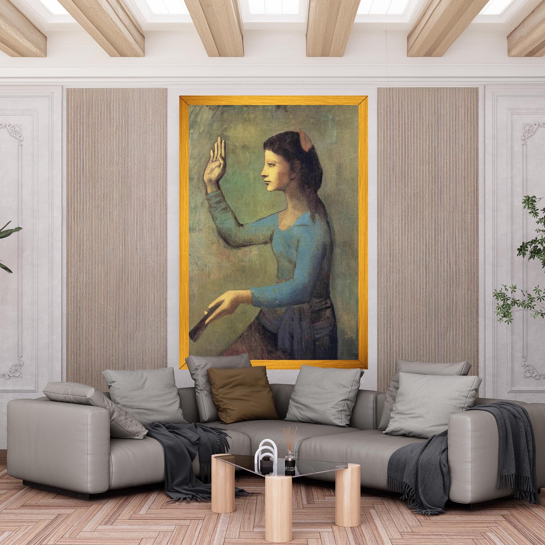 Lady With A Fan mockup 6