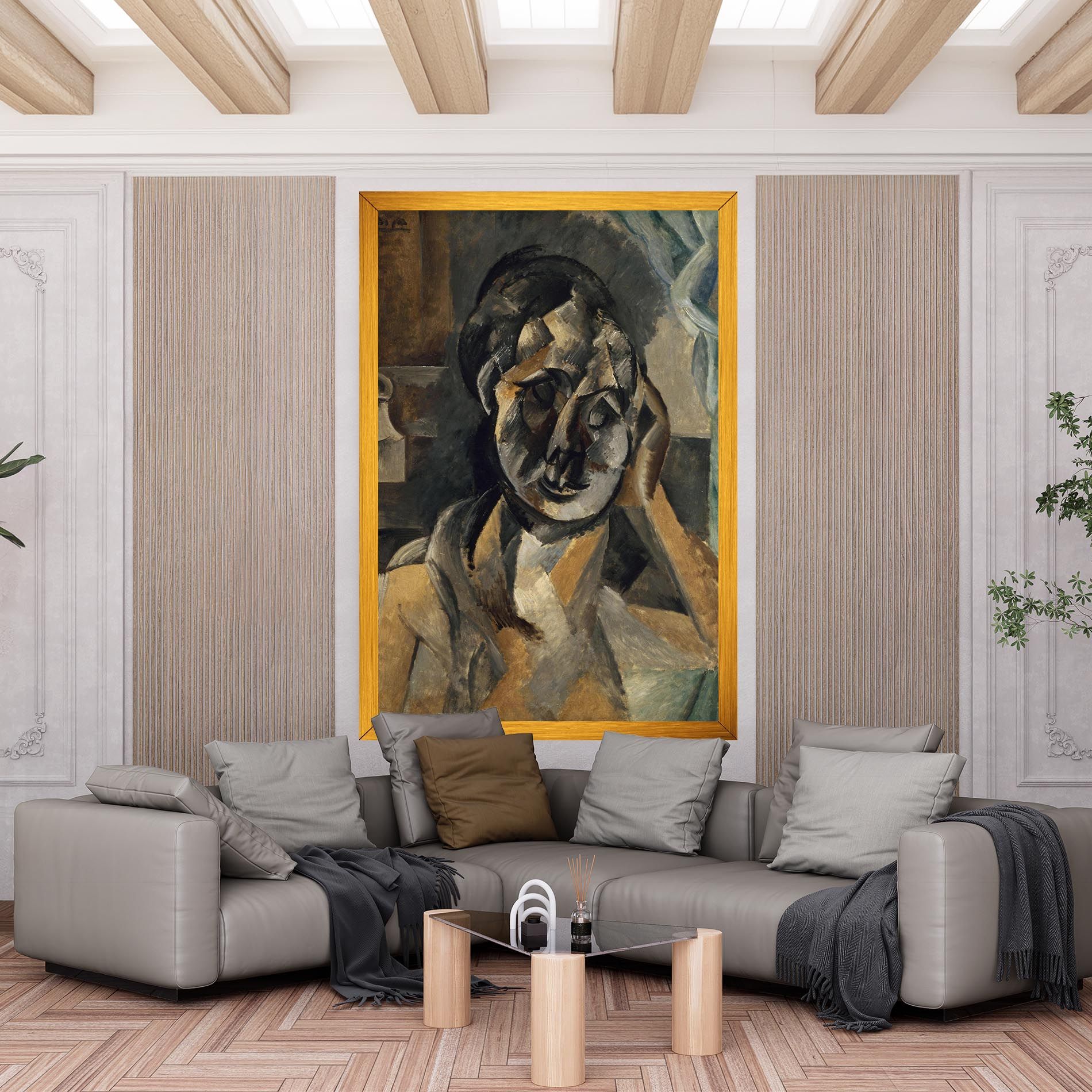 Woman With Mustard mockup 6