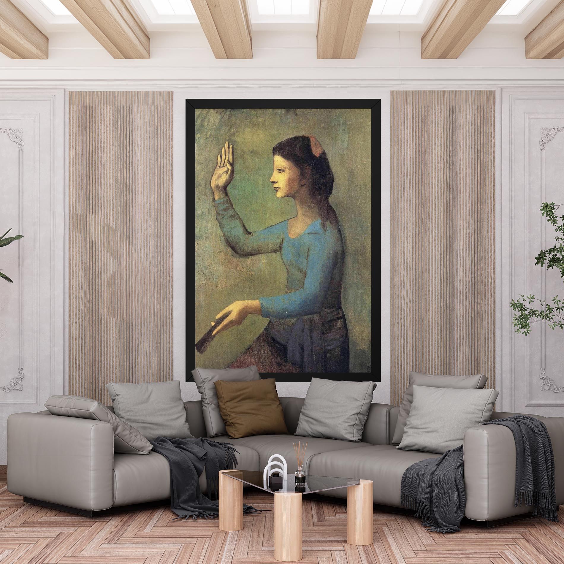 Lady With A Fan mockup 6