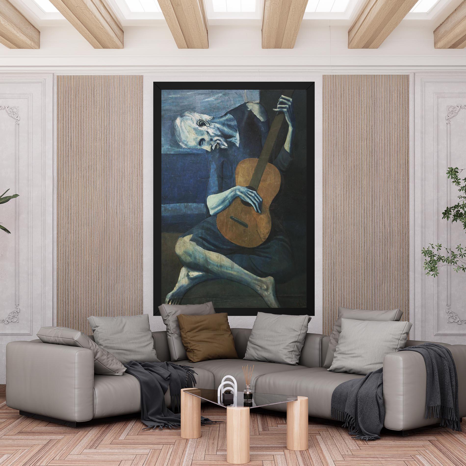 Leinwandbild Old Guitarist mockup 6