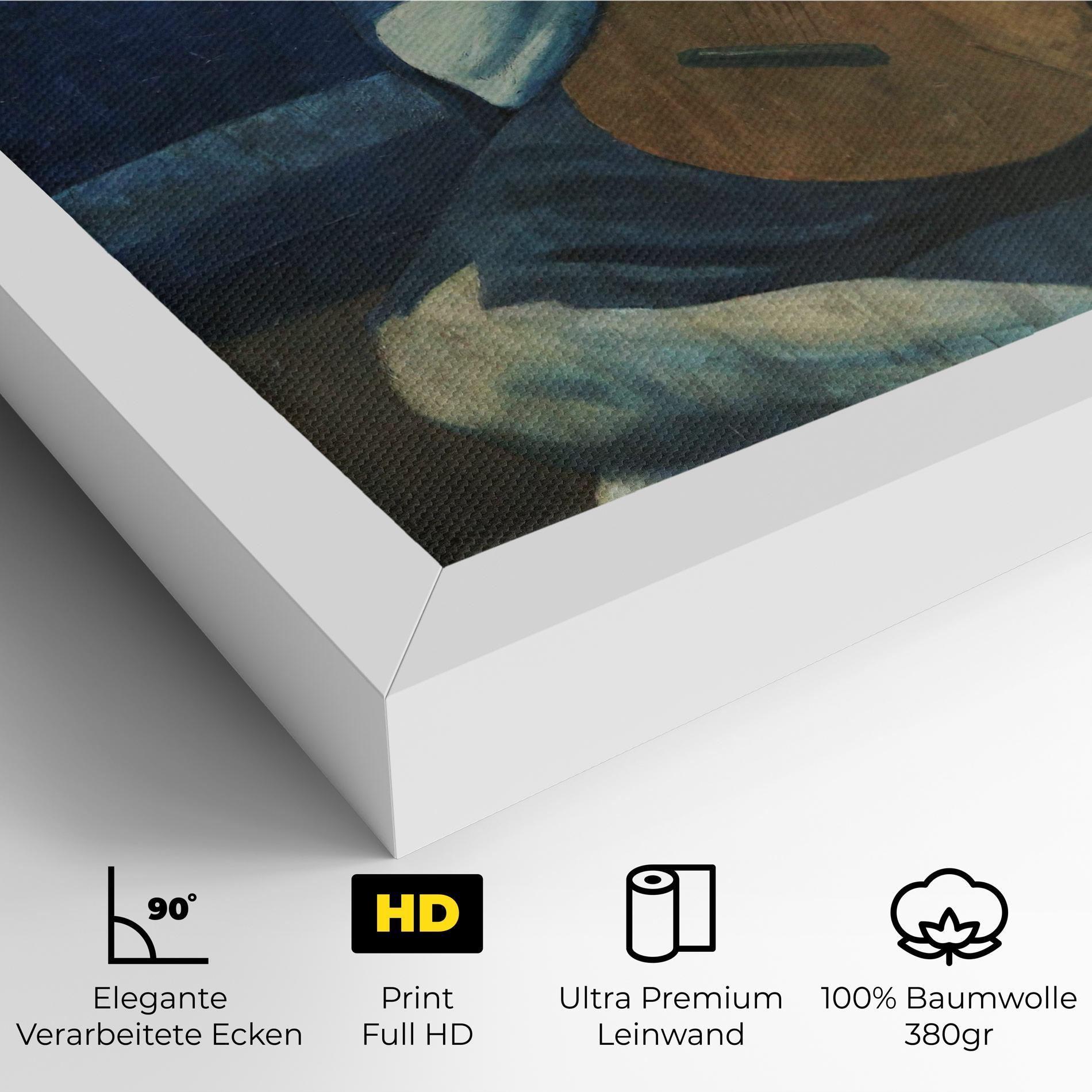 Leinwandbild Old Guitarist mockup 4