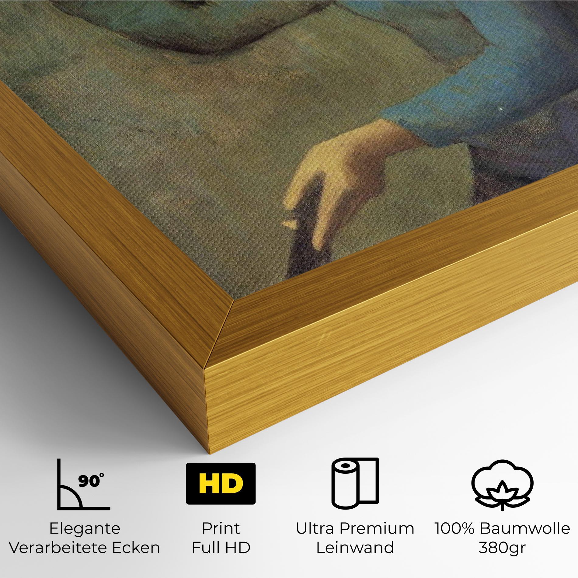 Leinwandbild Lady With A Fan mockup 4