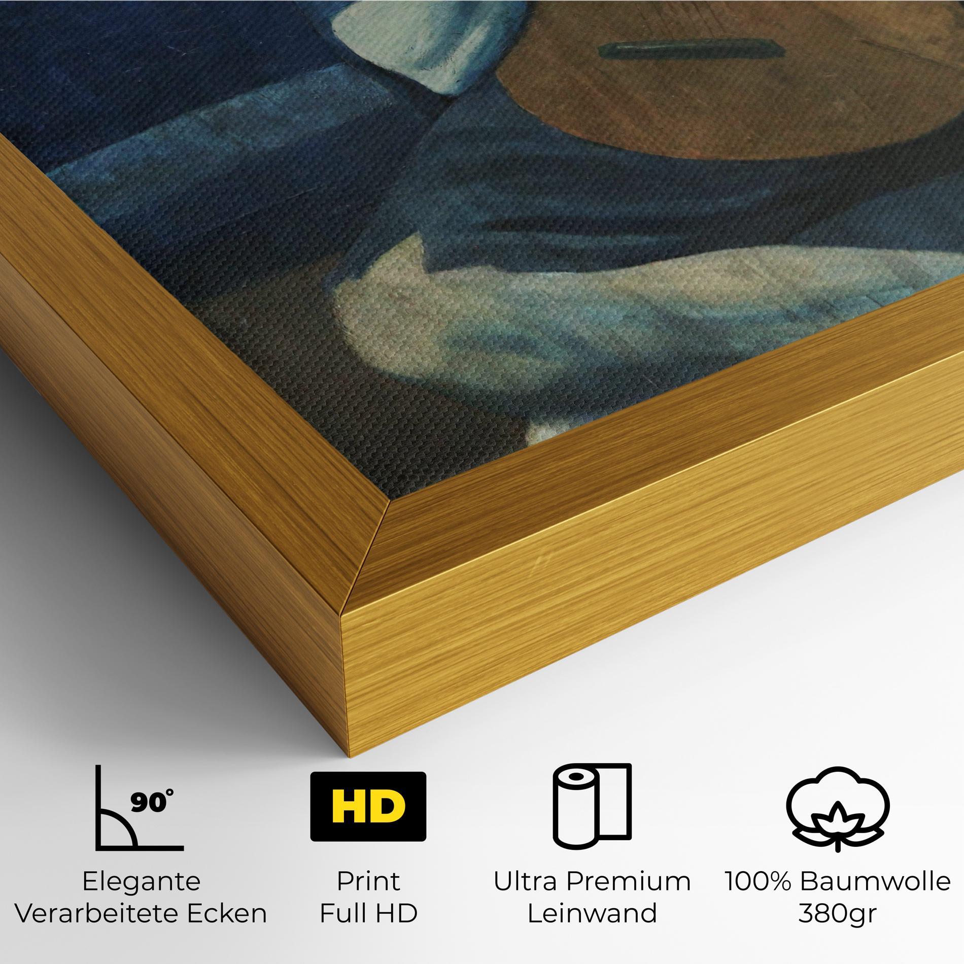 Leinwandbild Old Guitarist mockup 4