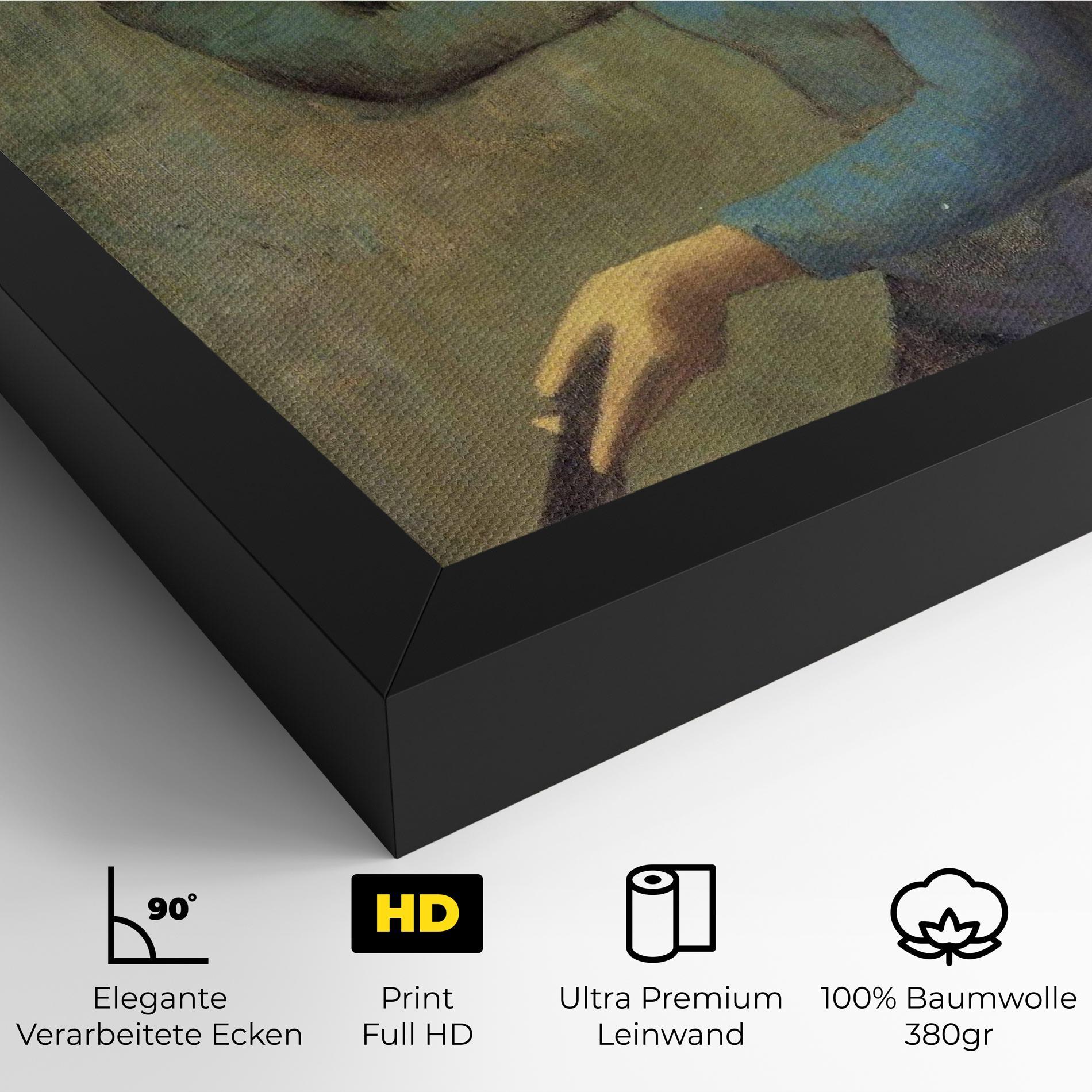 Leinwandbild Lady With A Fan mockup 4