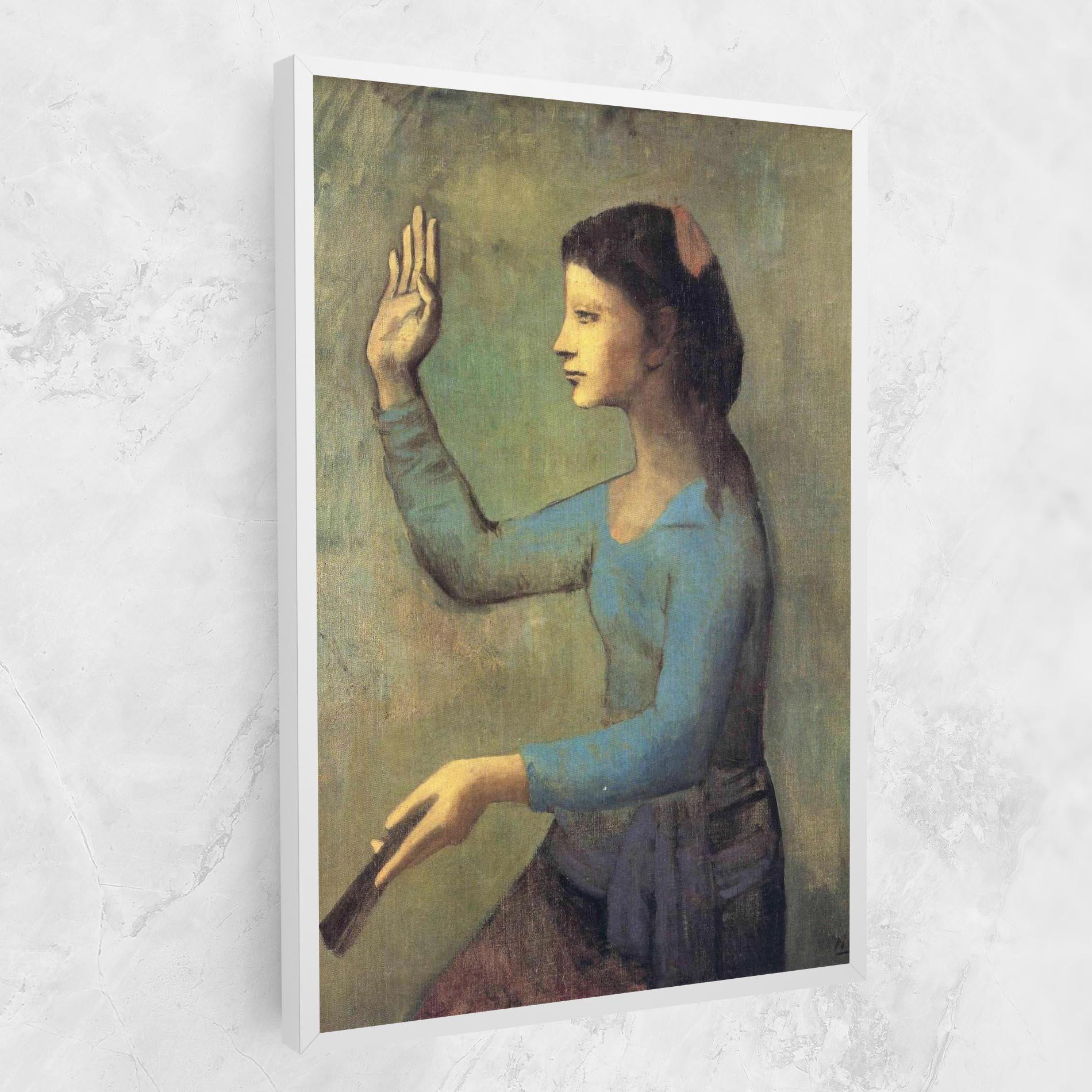 Leinwandbild Lady With A Fan mockup 1