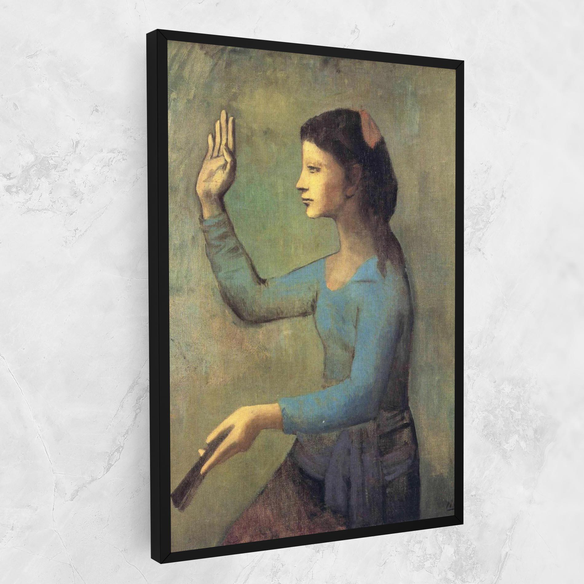 Leinwandbild Lady With A Fan mockup 1