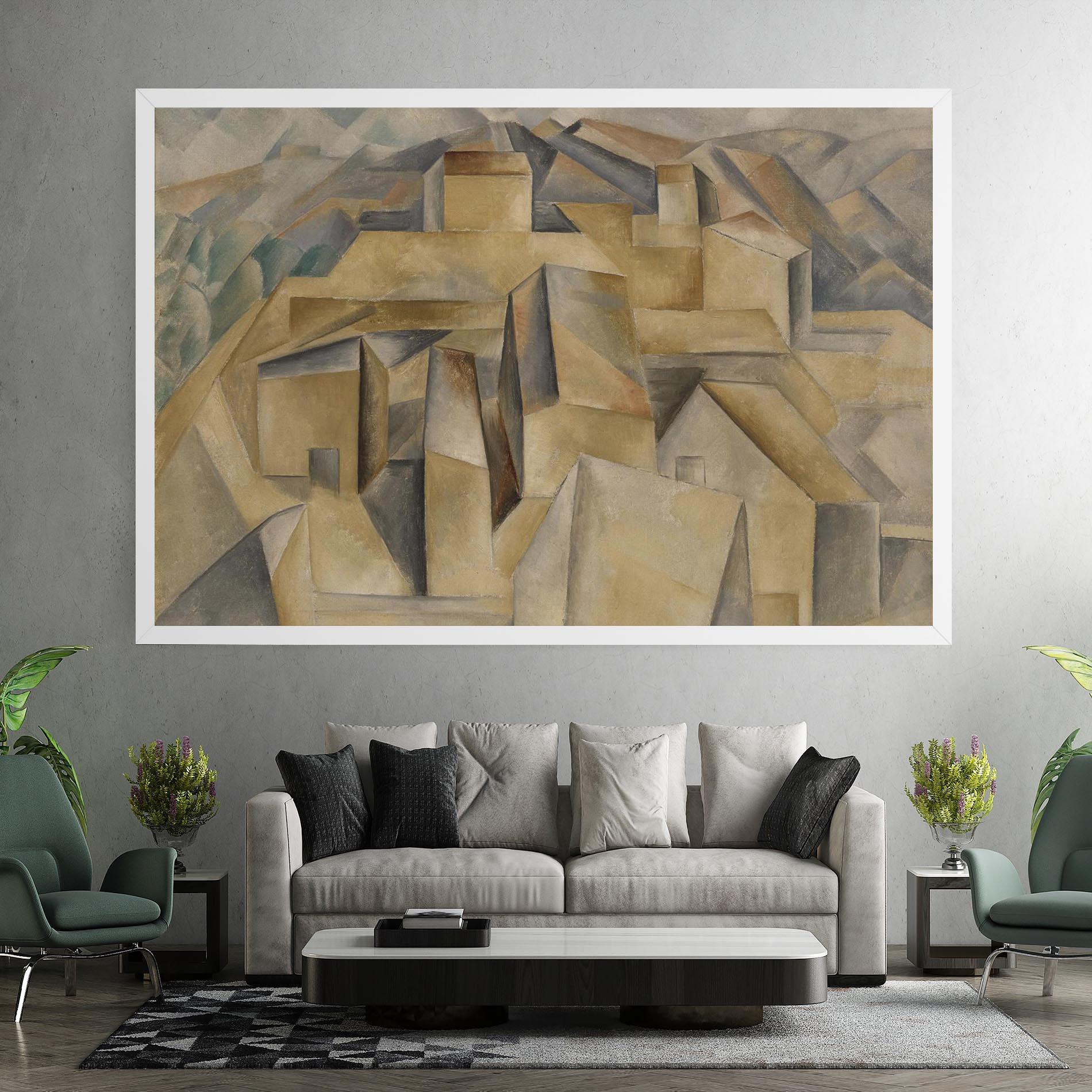 Leinwandbild Houses On The Hill mockup 7