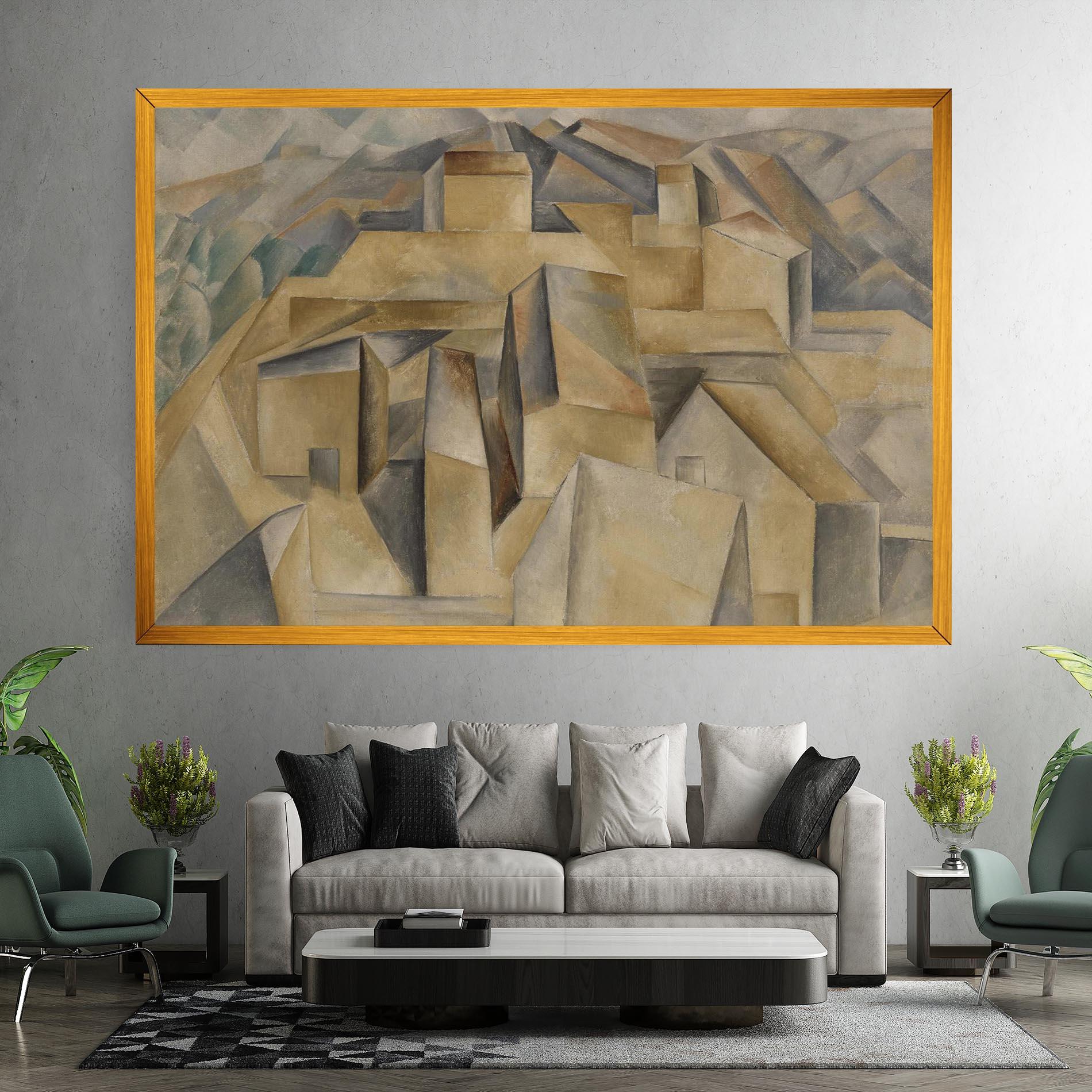 Leinwandbild Houses On The Hill mockup 7