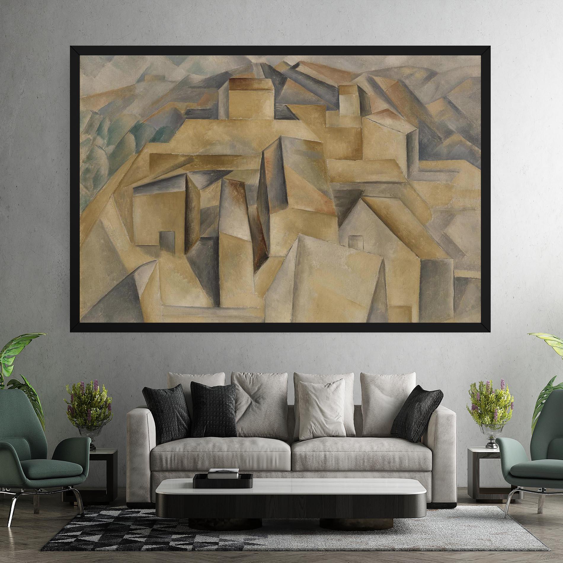 Leinwandbild Houses On The Hill mockup 7