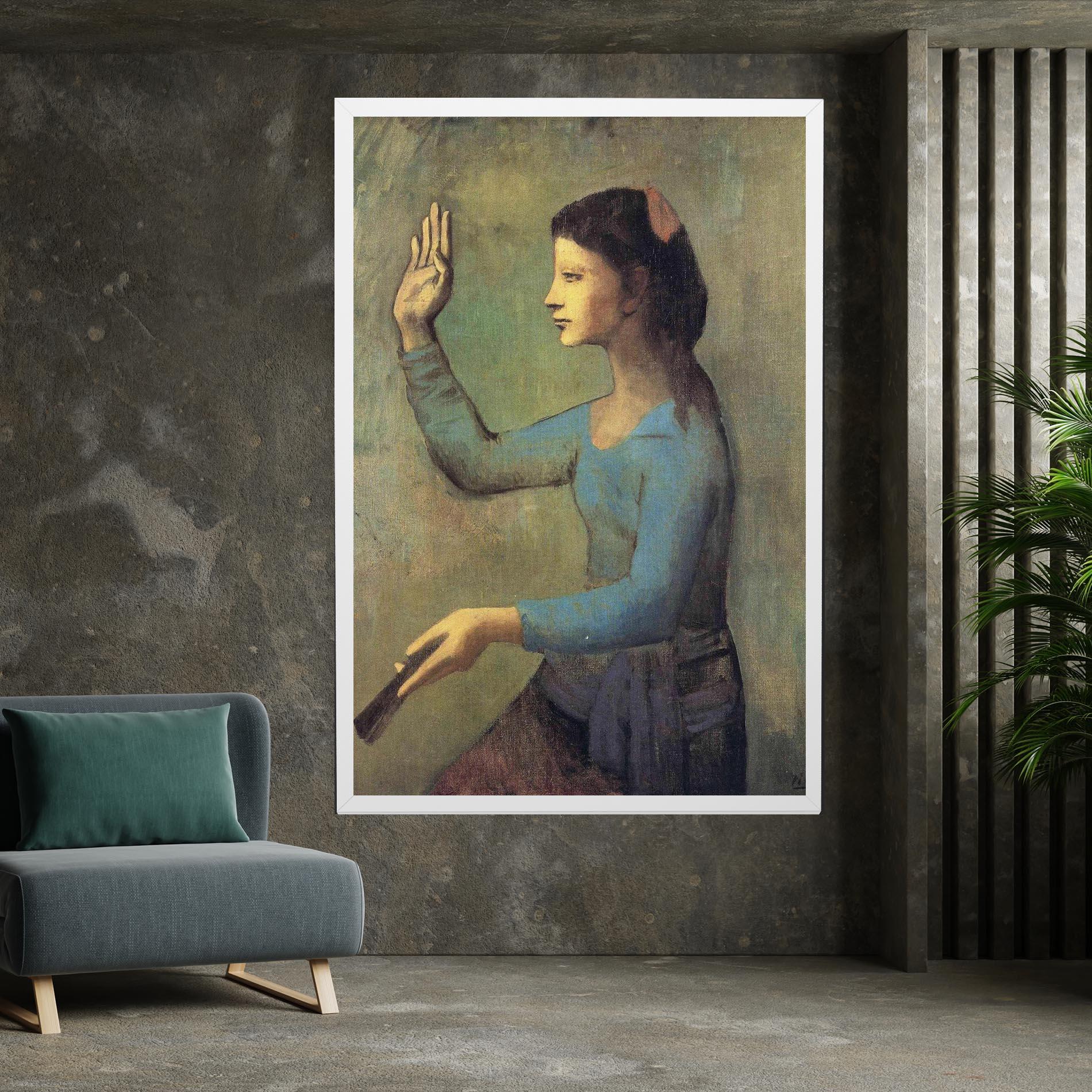 Leinwandbild Lady With A Fan mockup 7