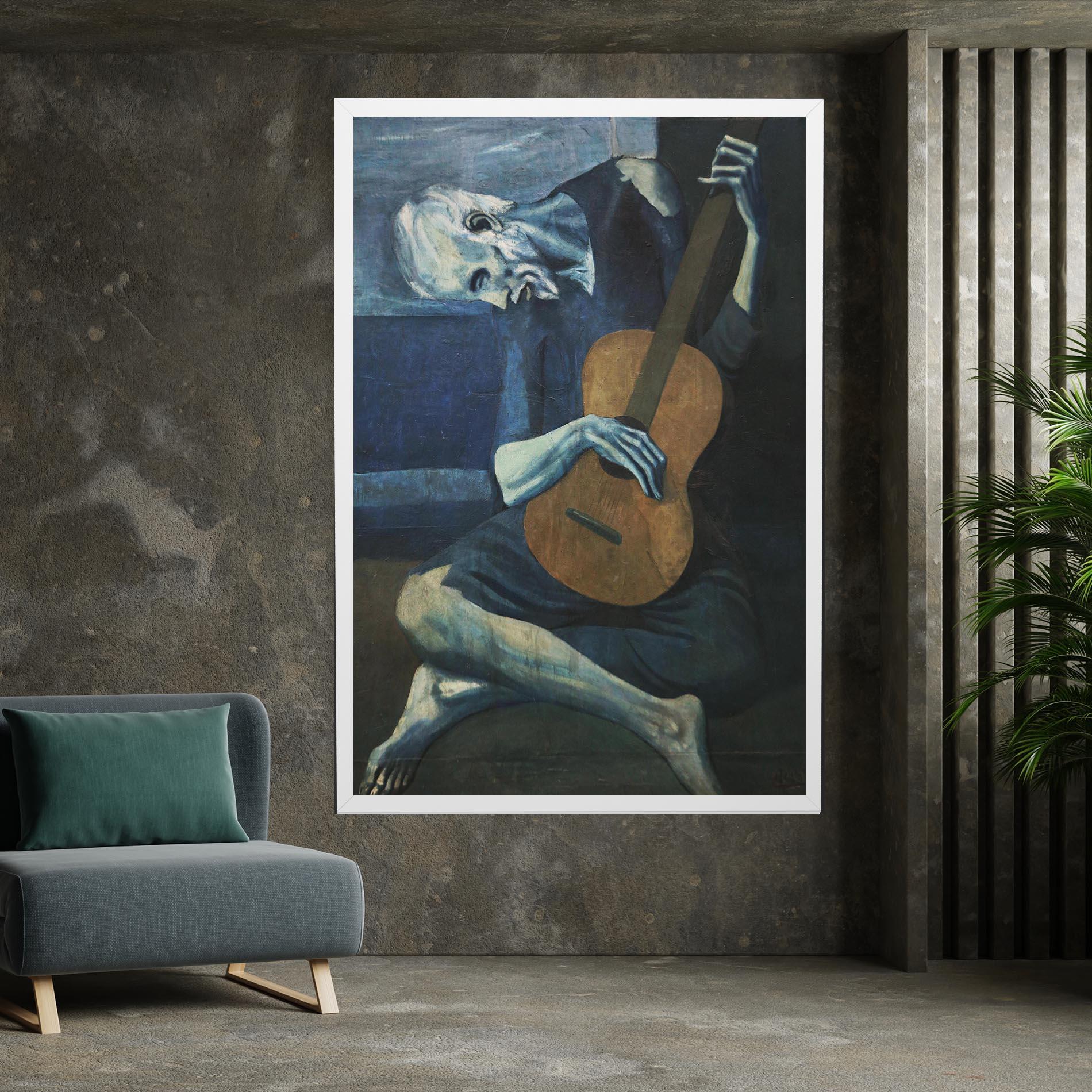 Leinwandbild Old Guitarist mockup 7