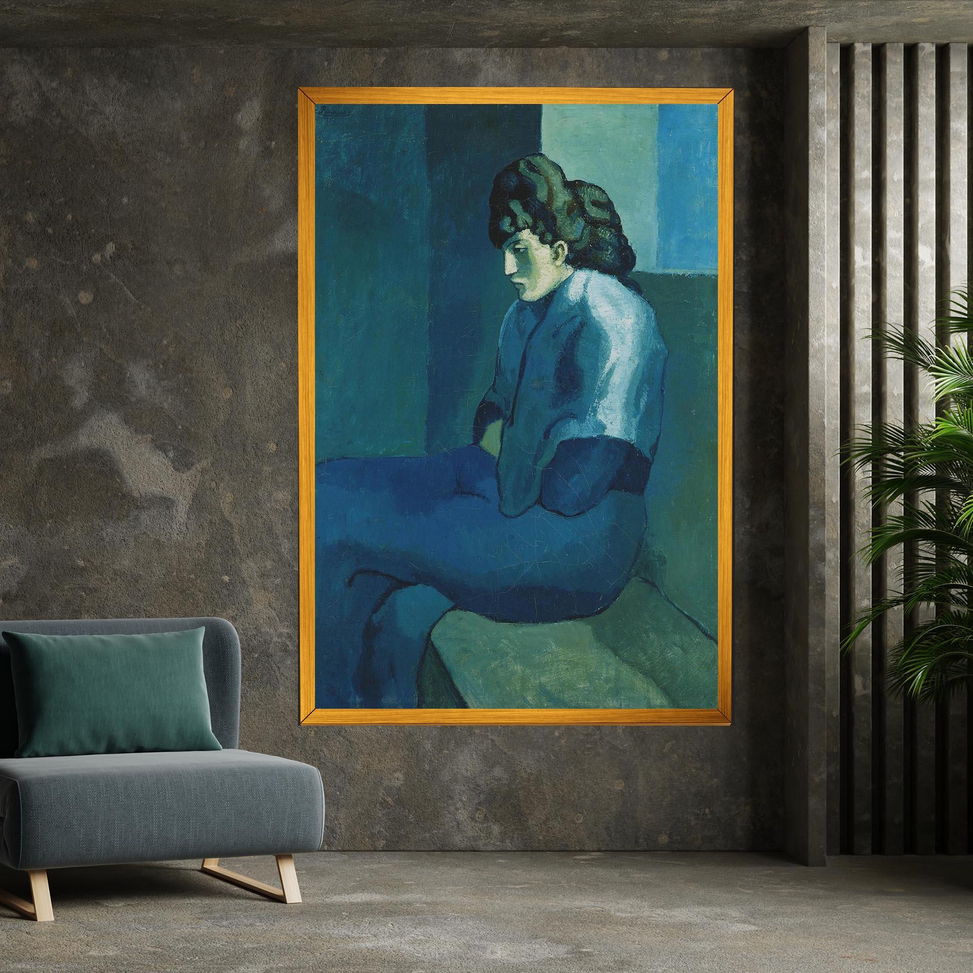 Leinwandbild Femme Assise mockup 7