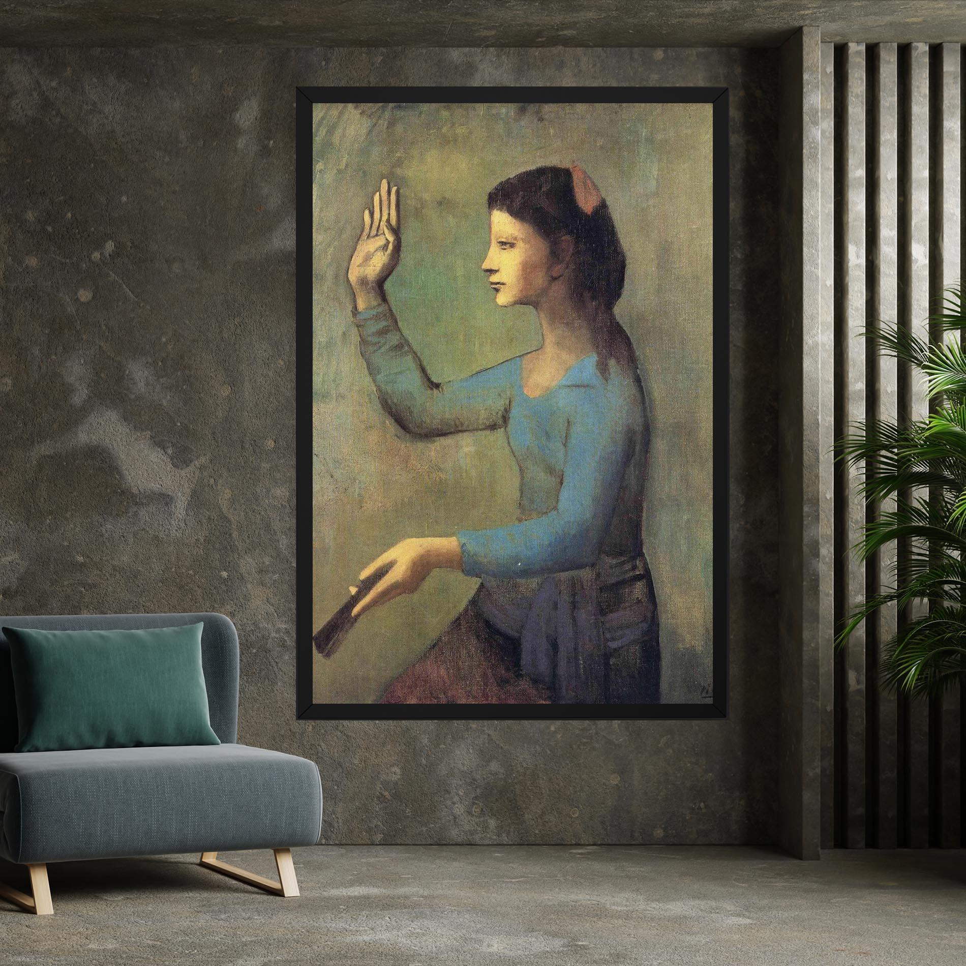 Leinwandbild Lady With A Fan mockup 7