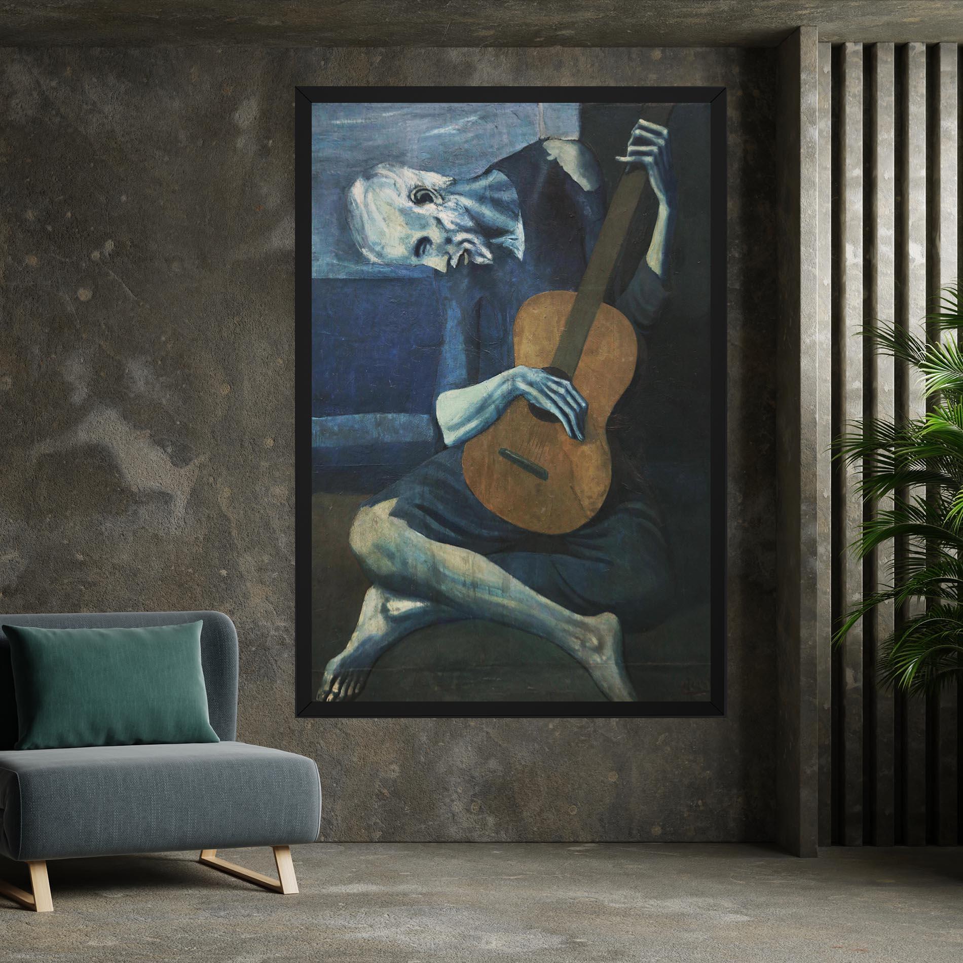 Leinwandbild Old Guitarist mockup 7