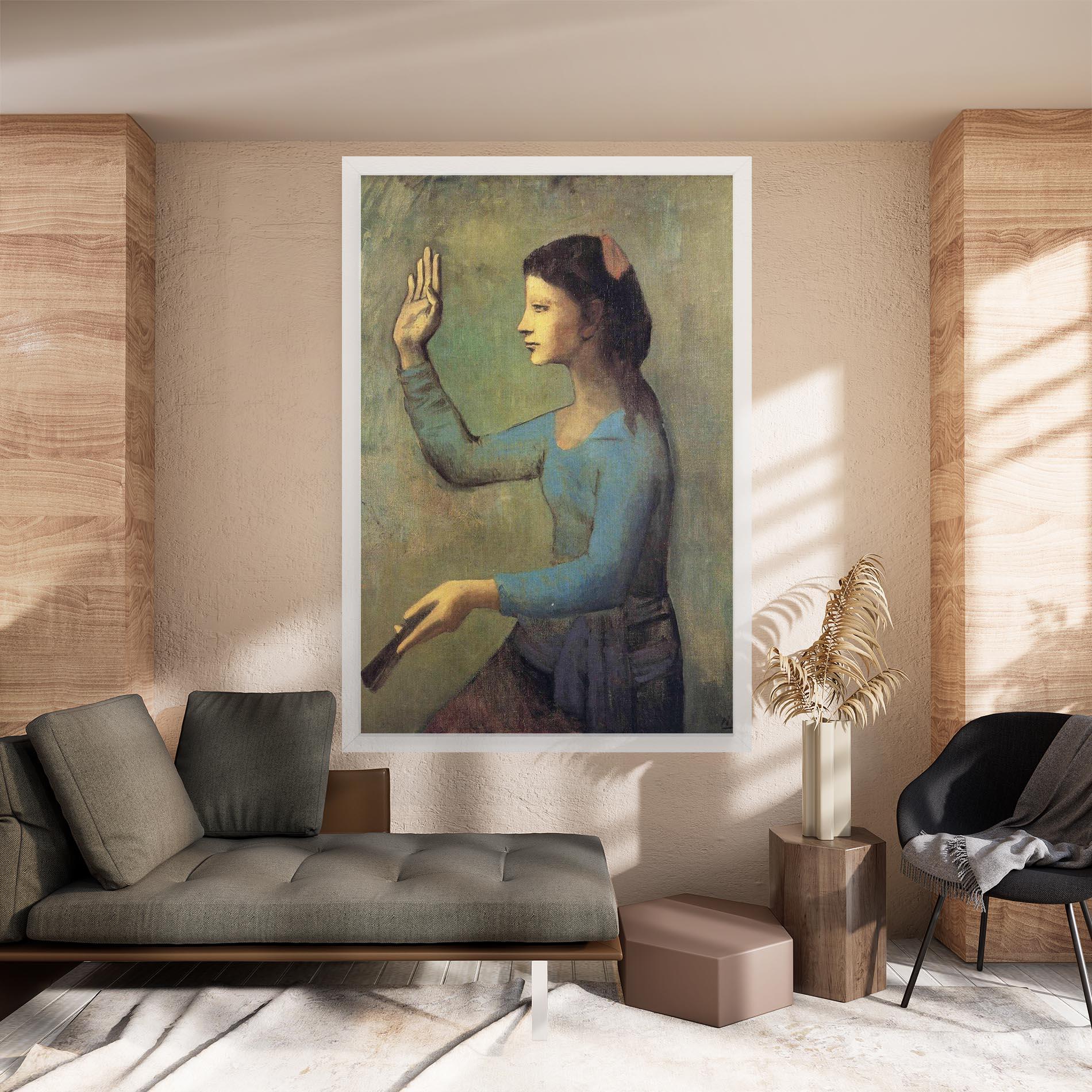 Leinwandbild Lady With A Fan mockup 8