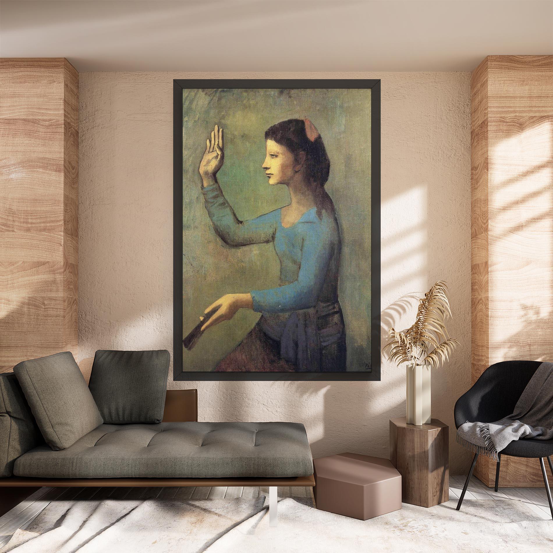 Leinwandbild Lady With A Fan mockup 8