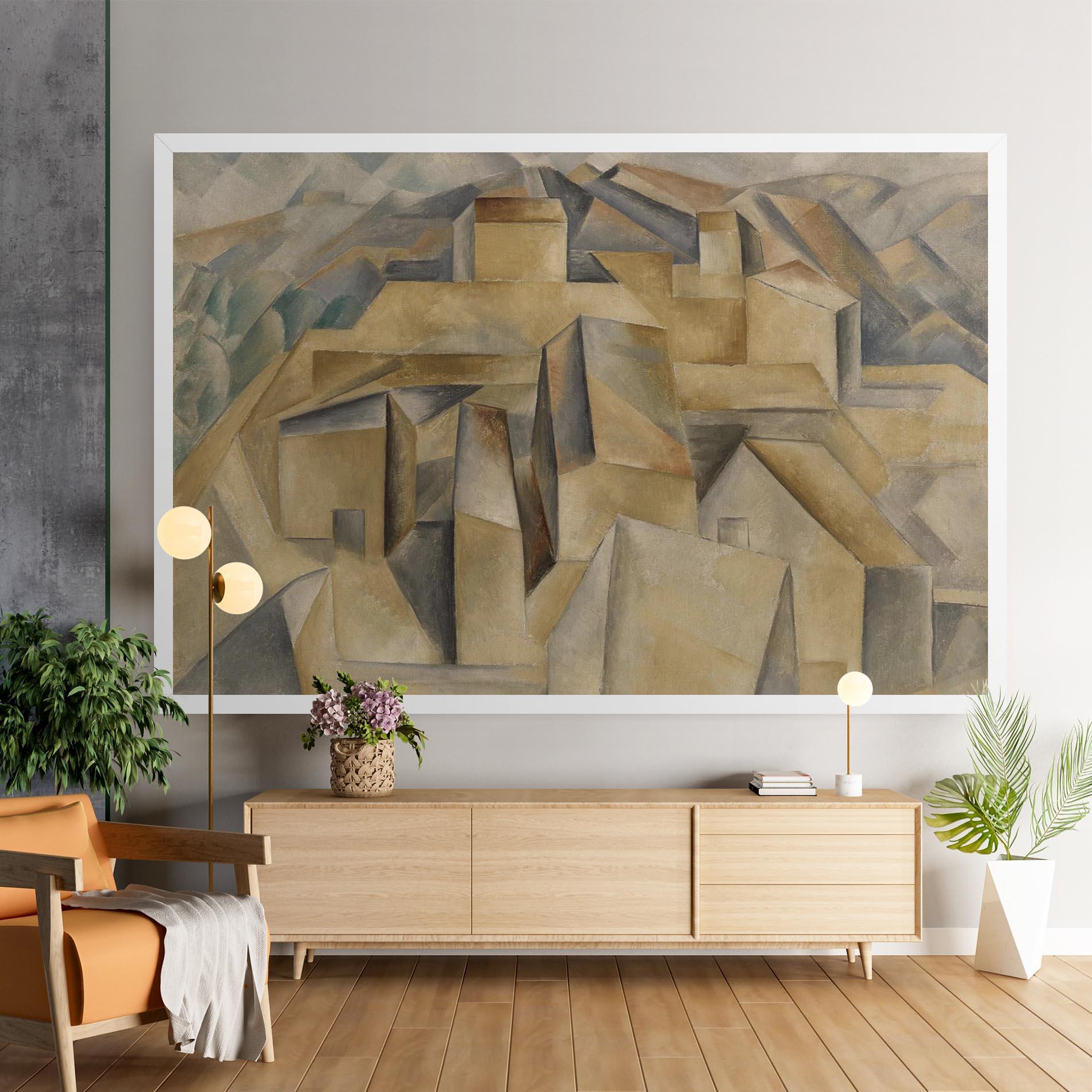 Leinwandbild Houses On The Hill mockup 9