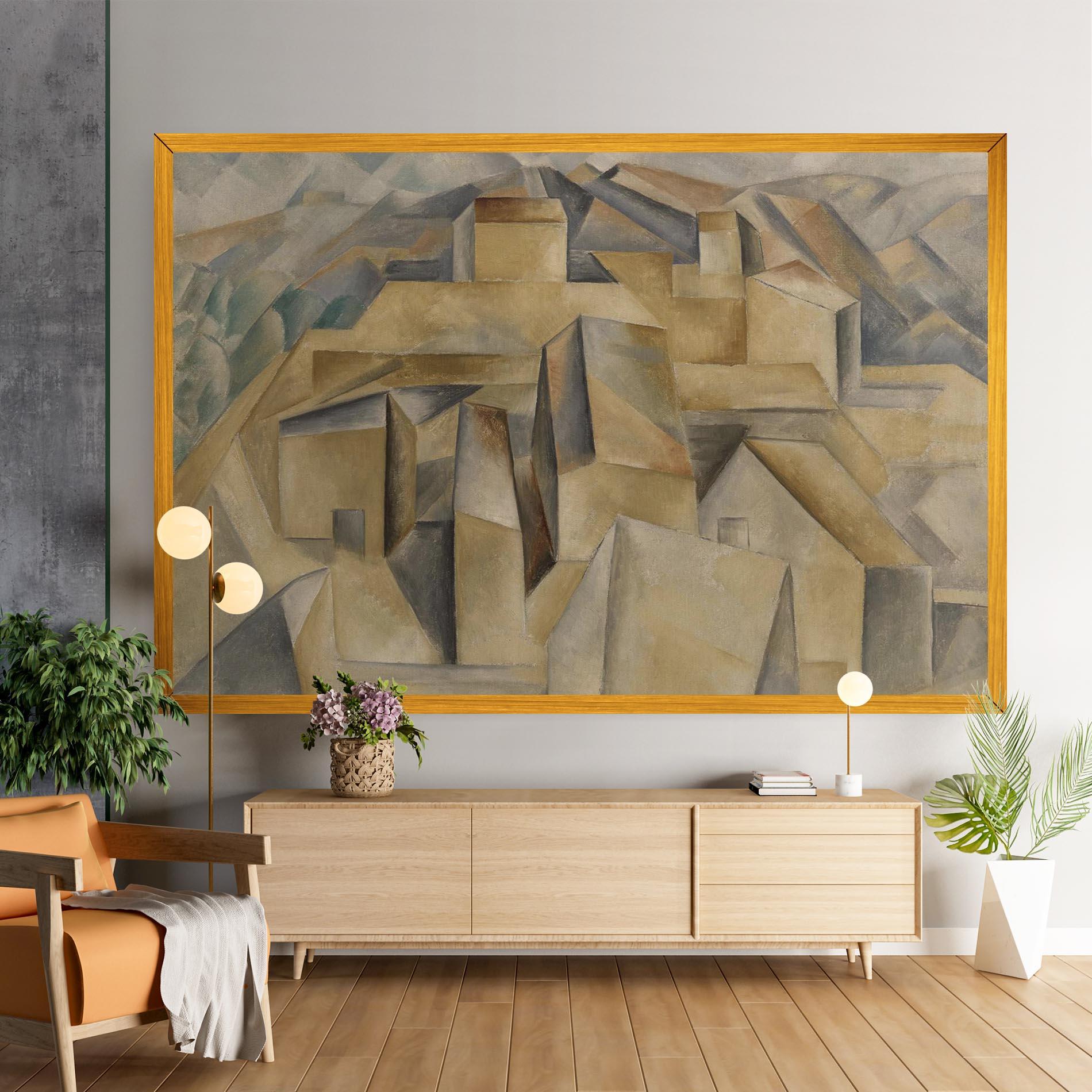 Leinwandbild Houses On The Hill mockup 9