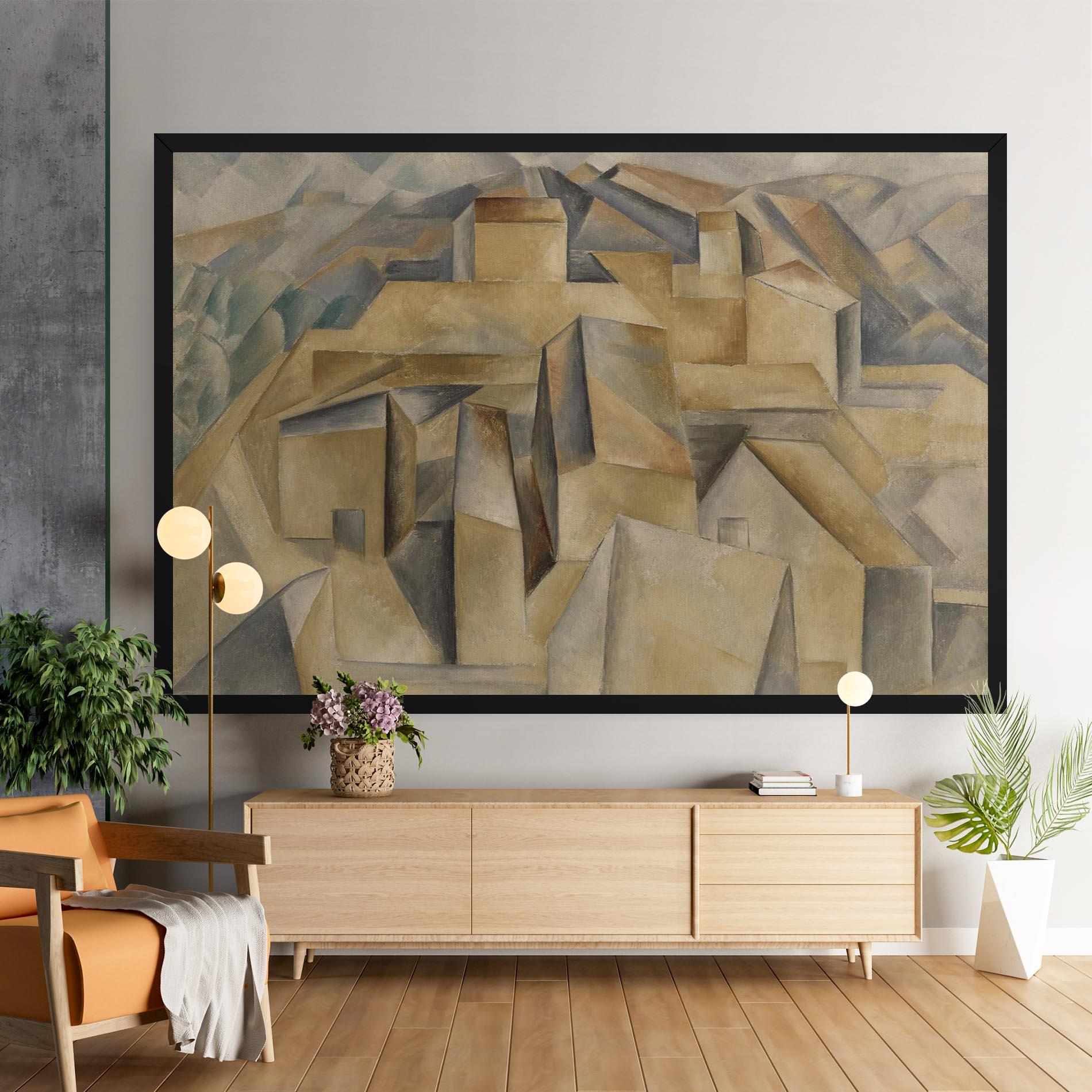 Leinwandbild Houses On The Hill mockup 9