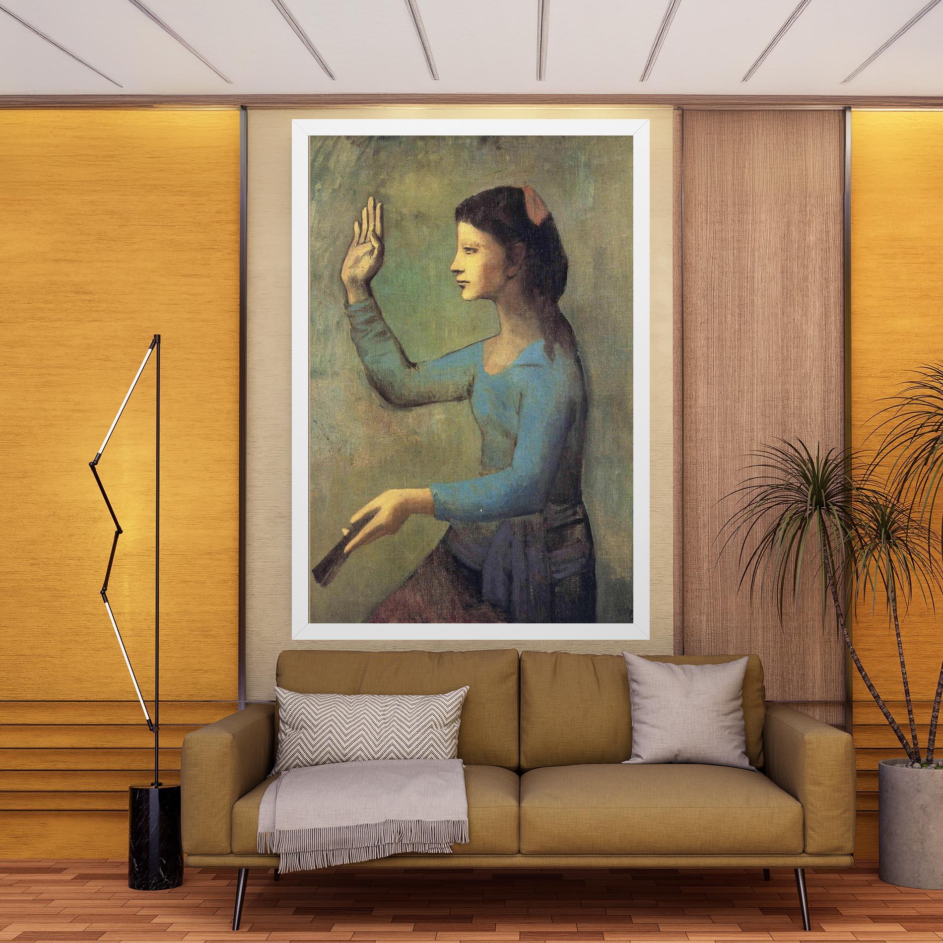 Leinwandbild Lady With A Fan mockup 9