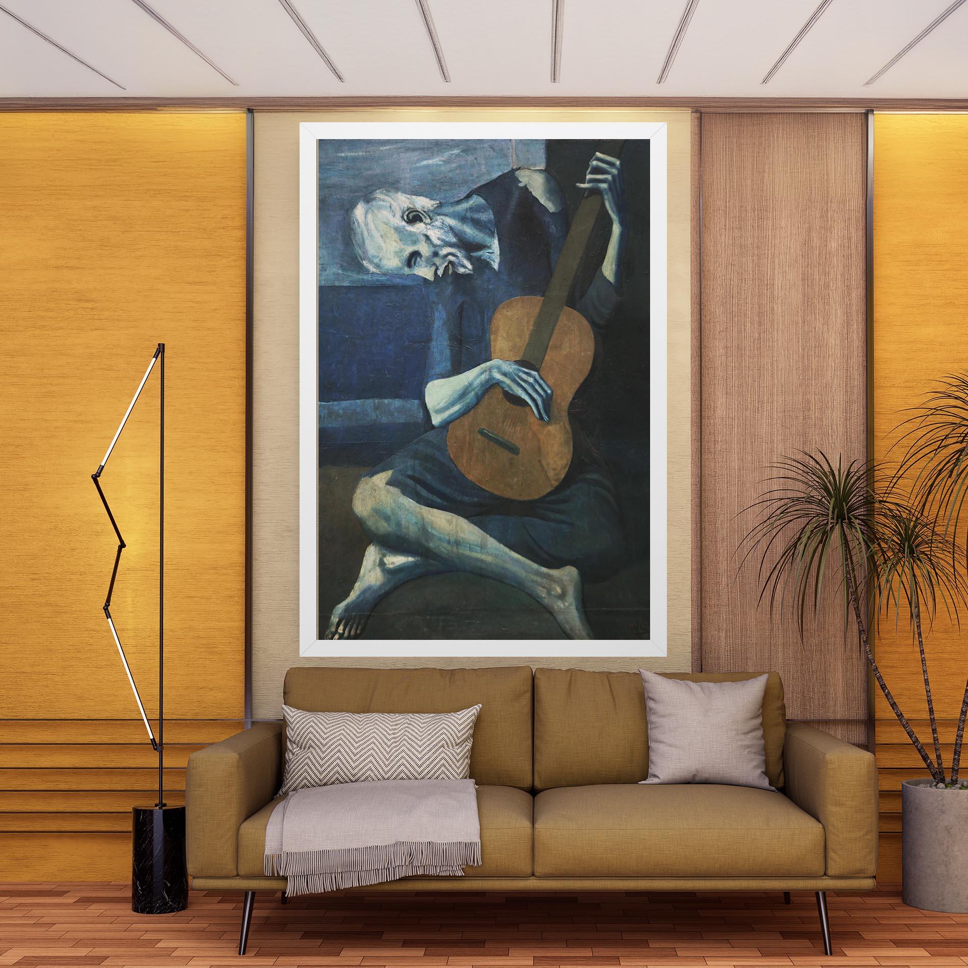 Leinwandbild Old Guitarist mockup 9