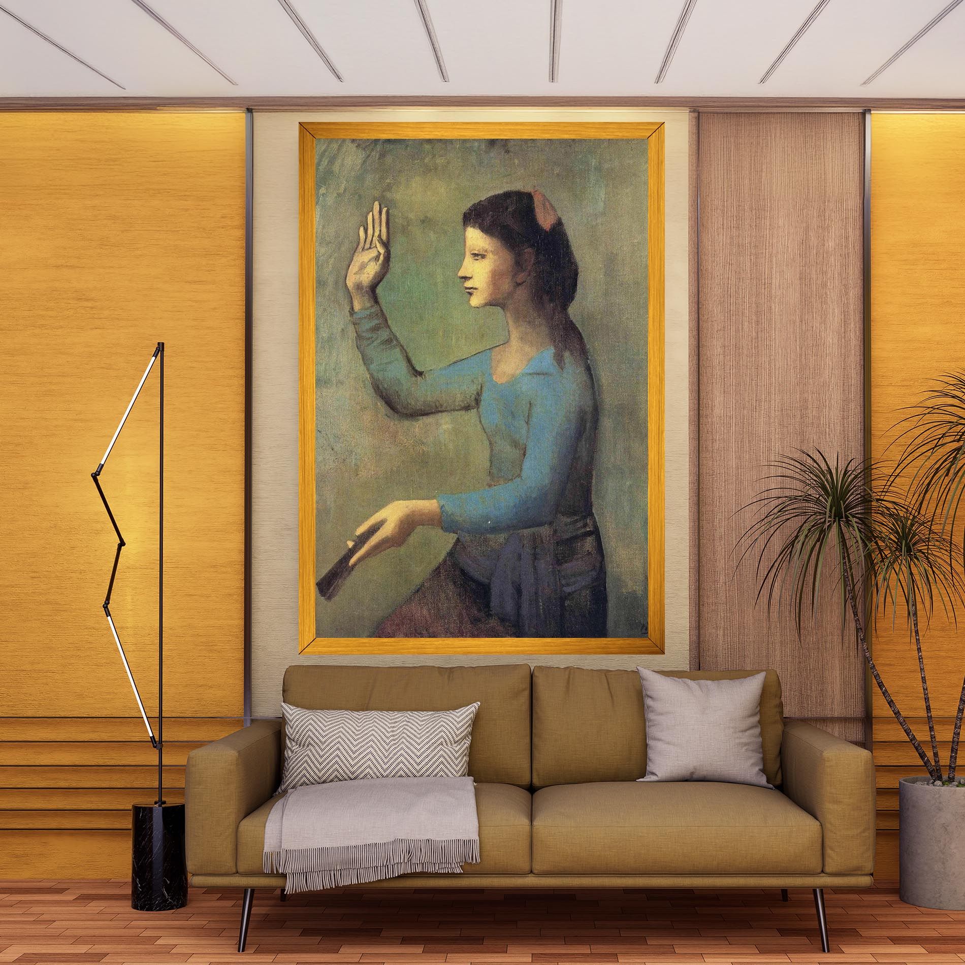 Lady With A Fan mockup 9