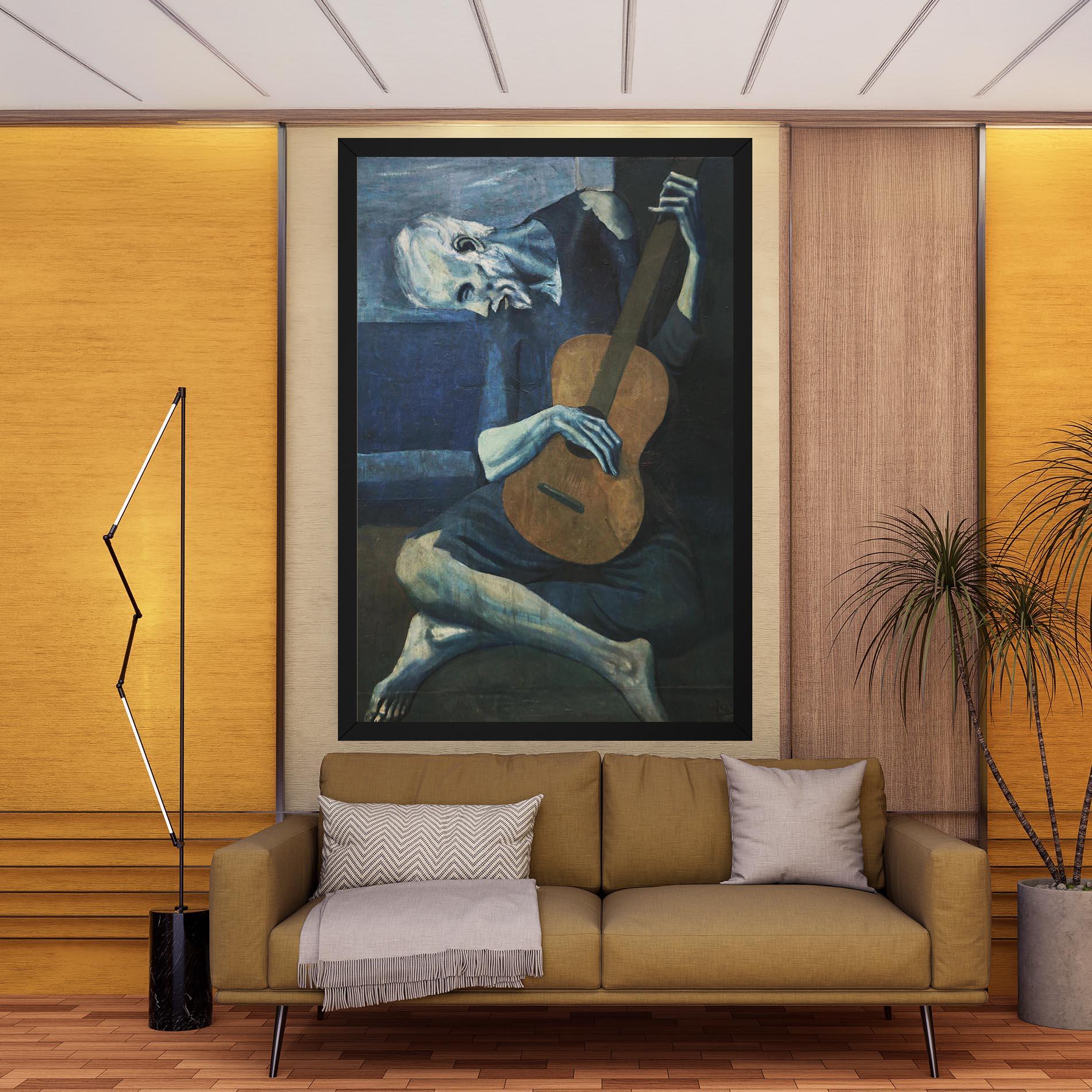 Leinwandbild Old Guitarist mockup 9