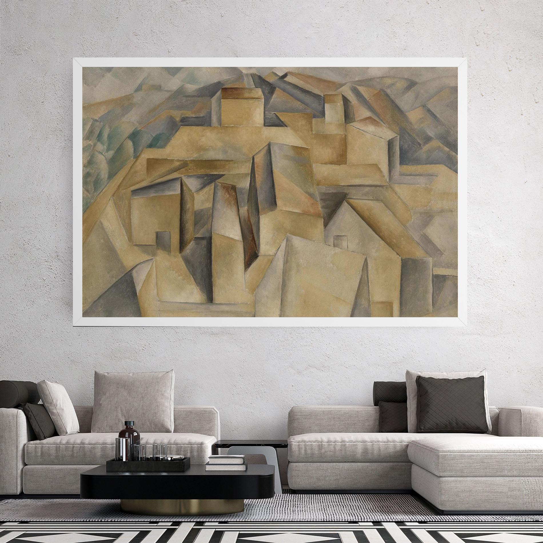 Leinwandbild Houses On The Hill mockup 2