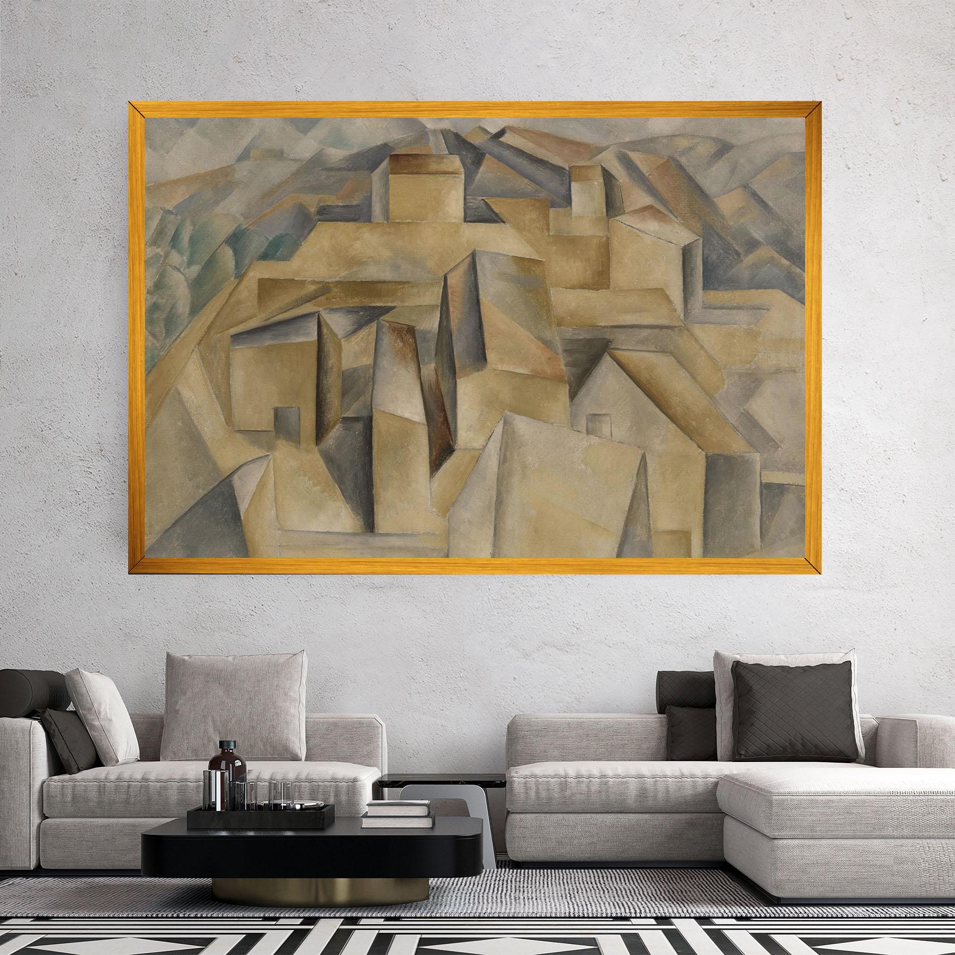 Leinwandbild Houses On The Hill mockup 2