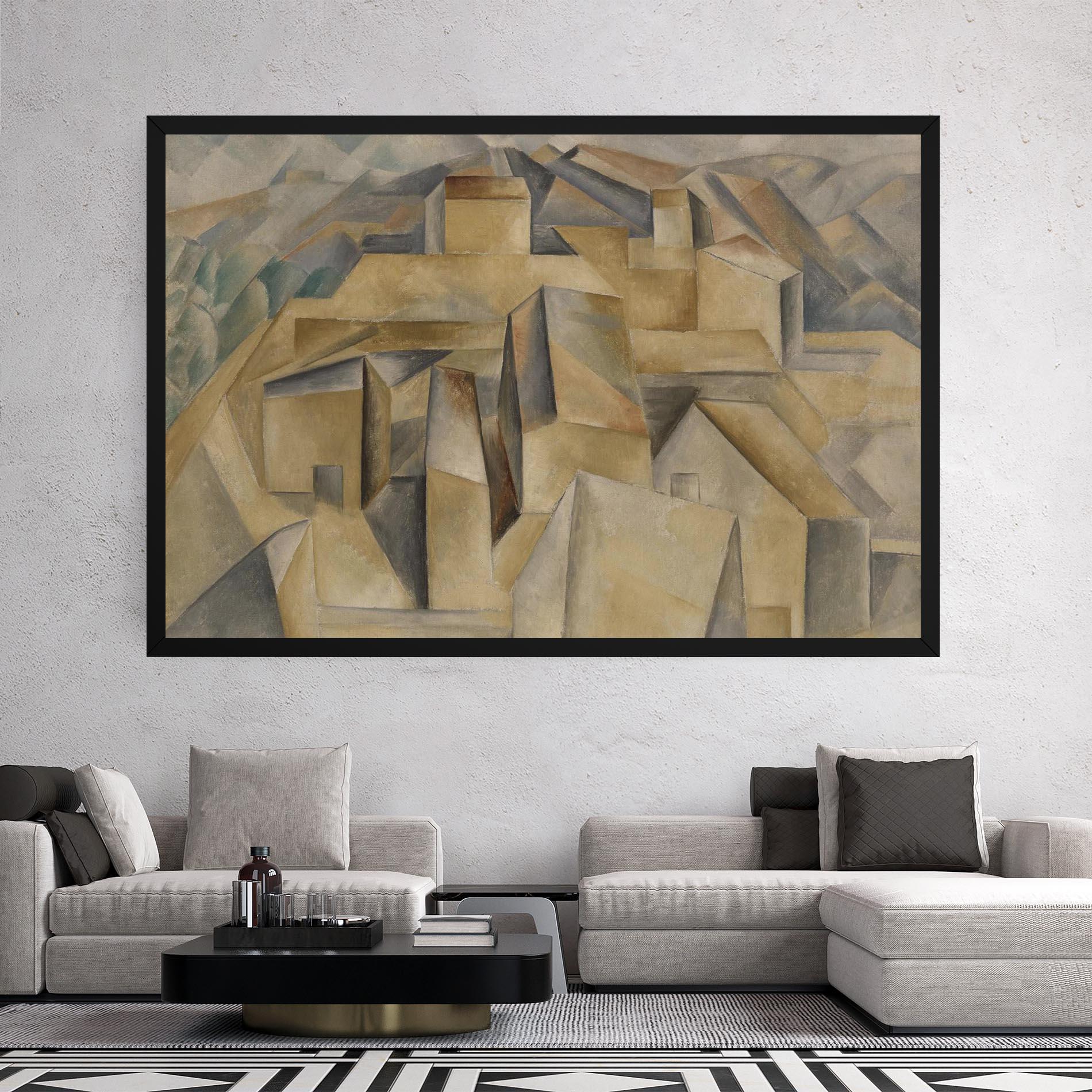 Leinwandbild Houses On The Hill mockup 2