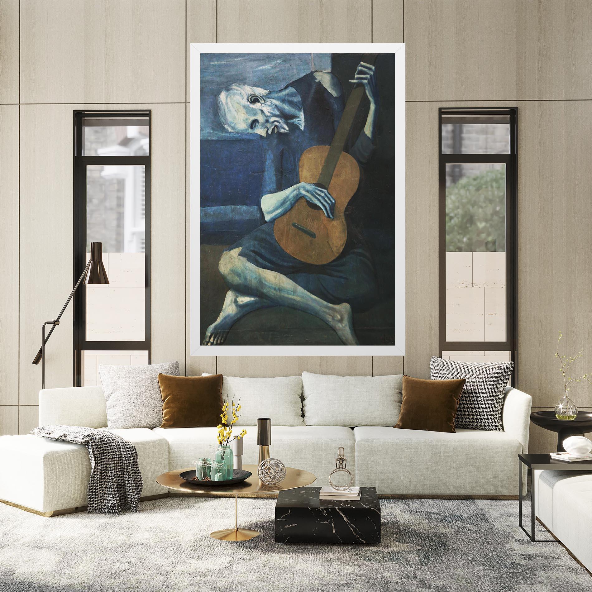 Leinwandbild Old Guitarist mockup 2