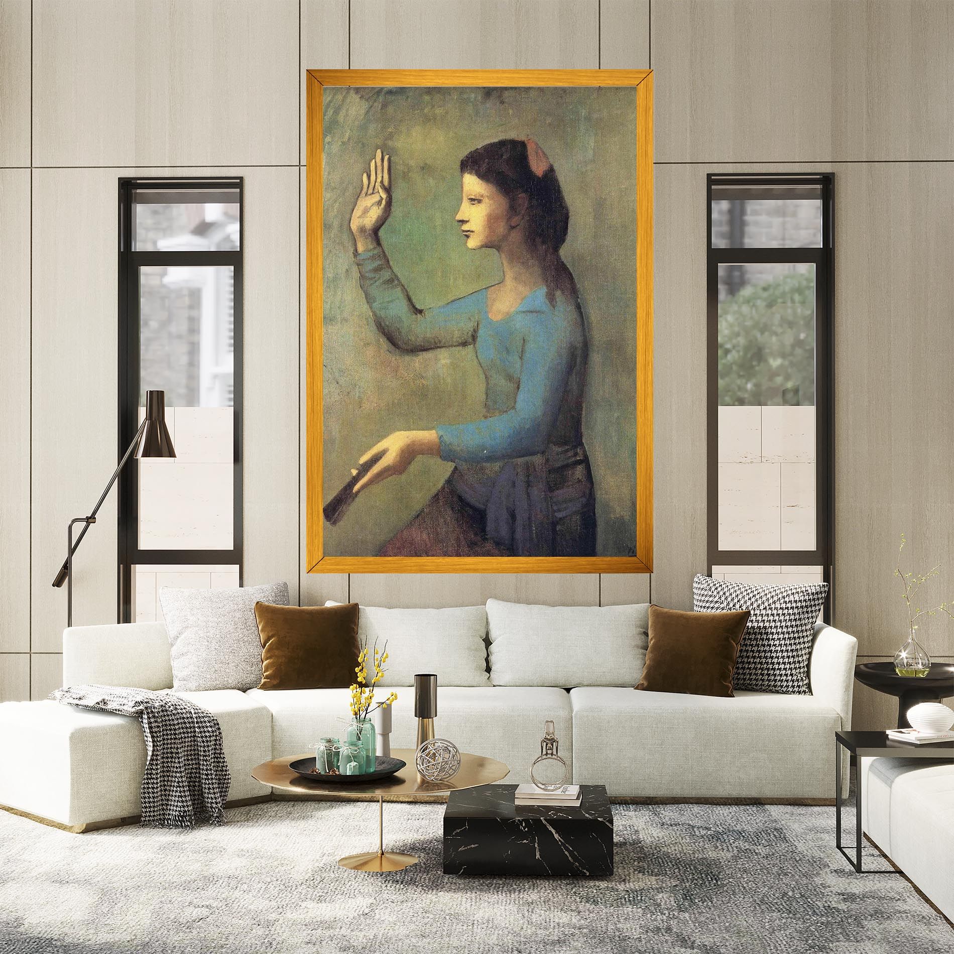 Lady With A Fan mockup 2
