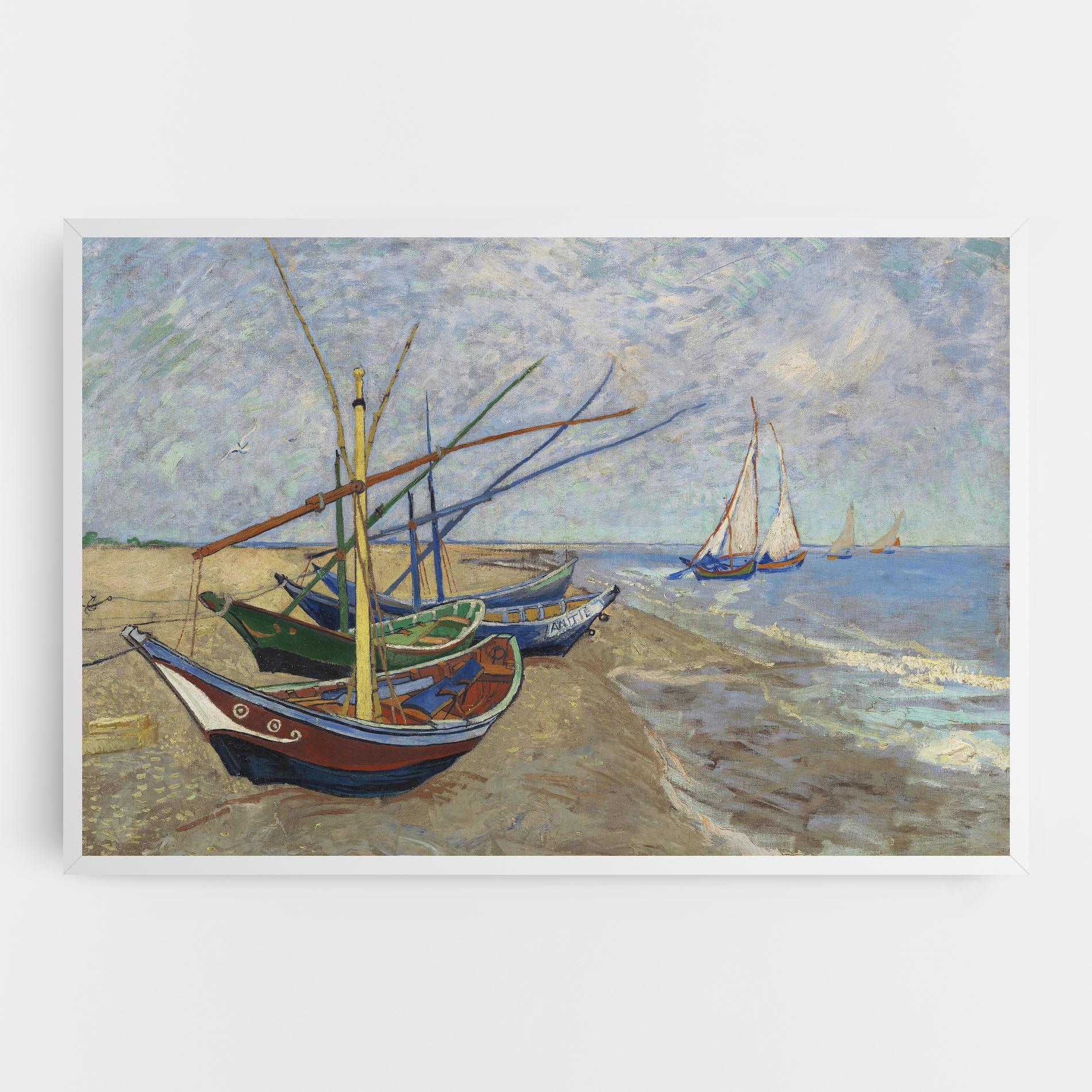 Leinwandbild Boats Beach mockup 0