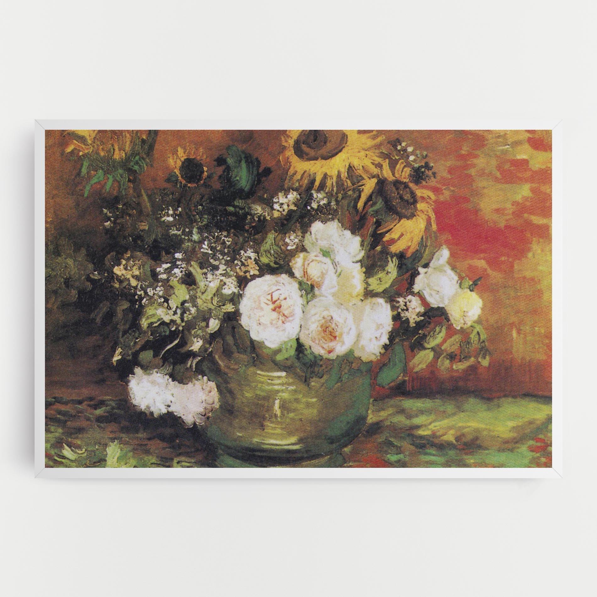 Leinwandbild Bowl With Sunflowers mockup 0