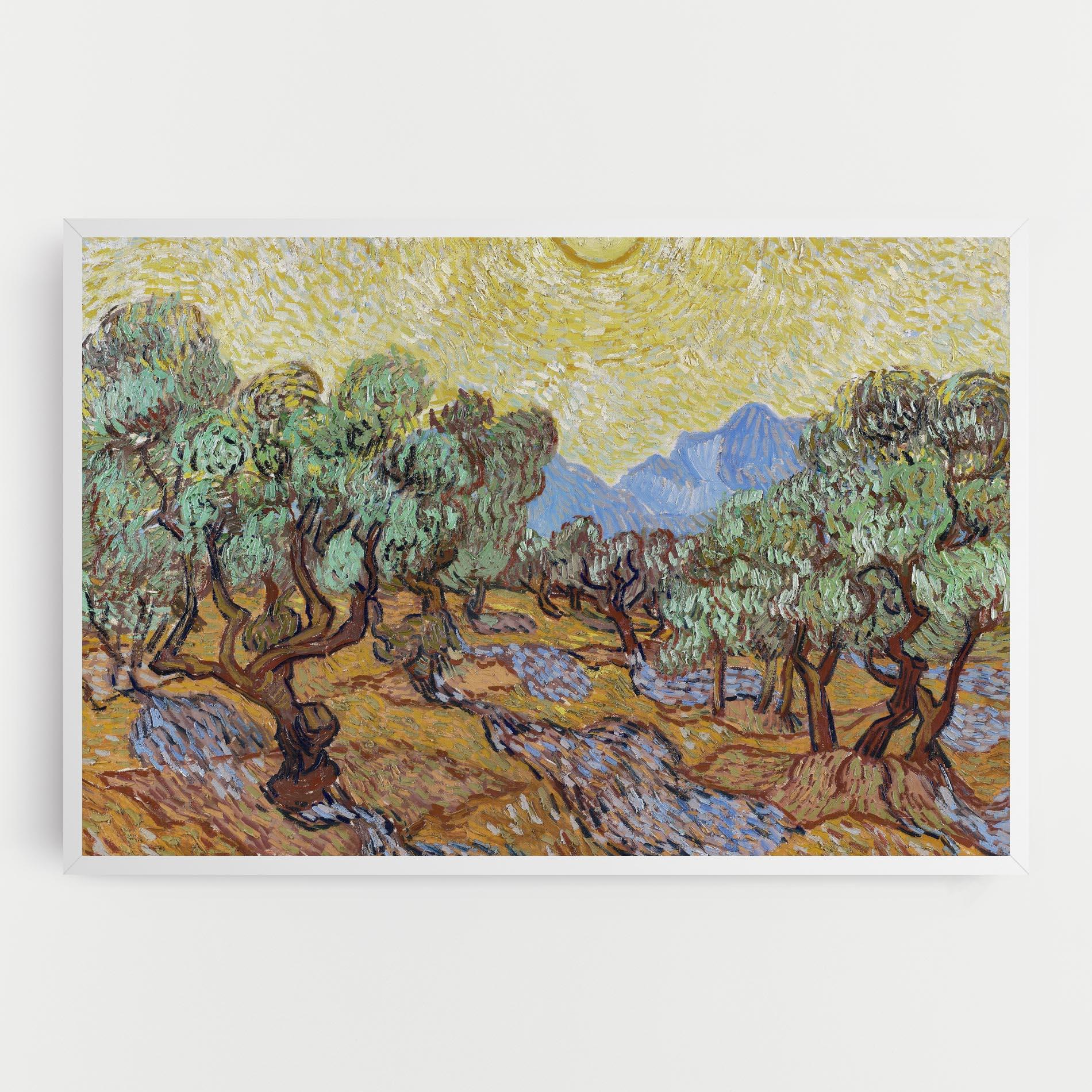 Leinwandbild Gogh Olive Trees mockup 0