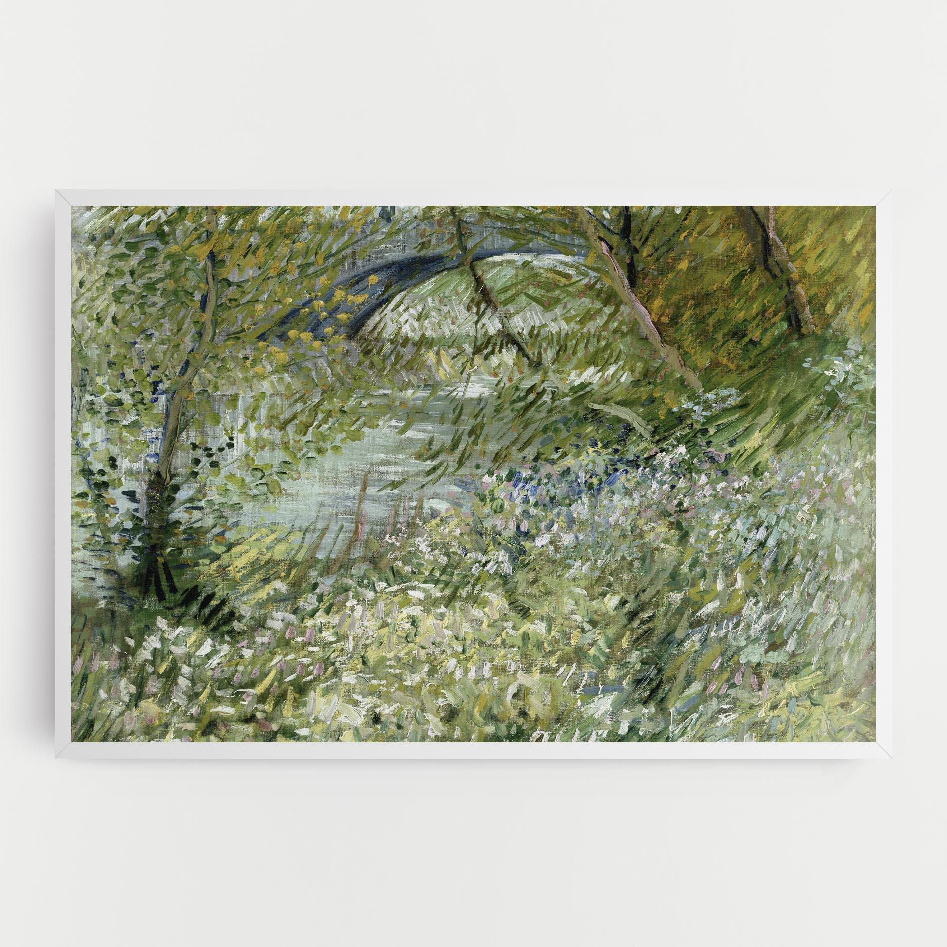 Leinwandbild River Bank Springtime mockup 0