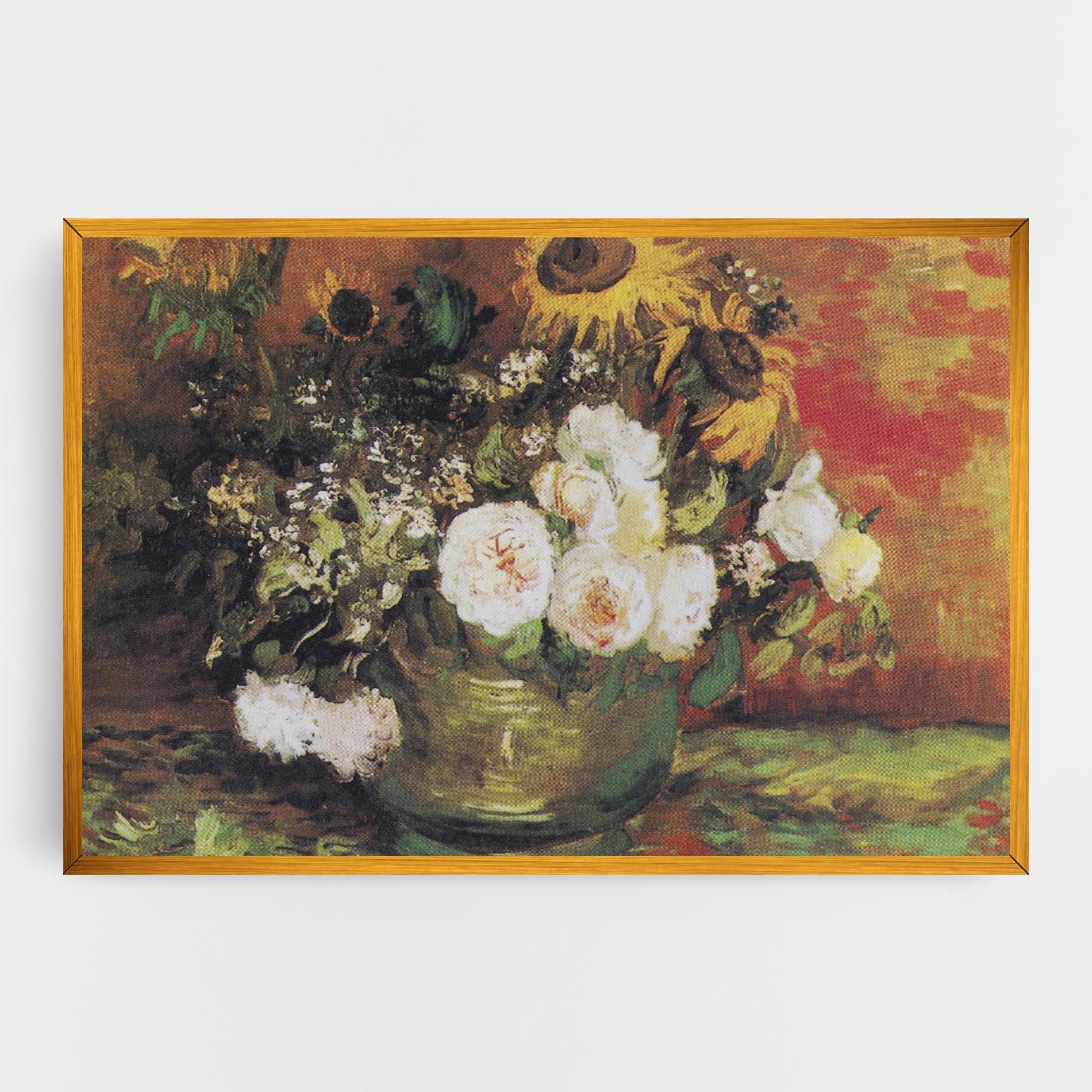 Leinwandbild Bowl With Sunflowers mockup 0