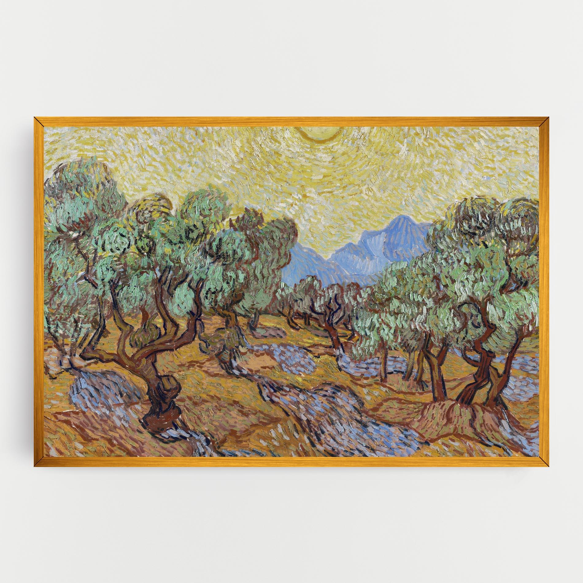 Leinwandbild Gogh Olive Trees mockup 0