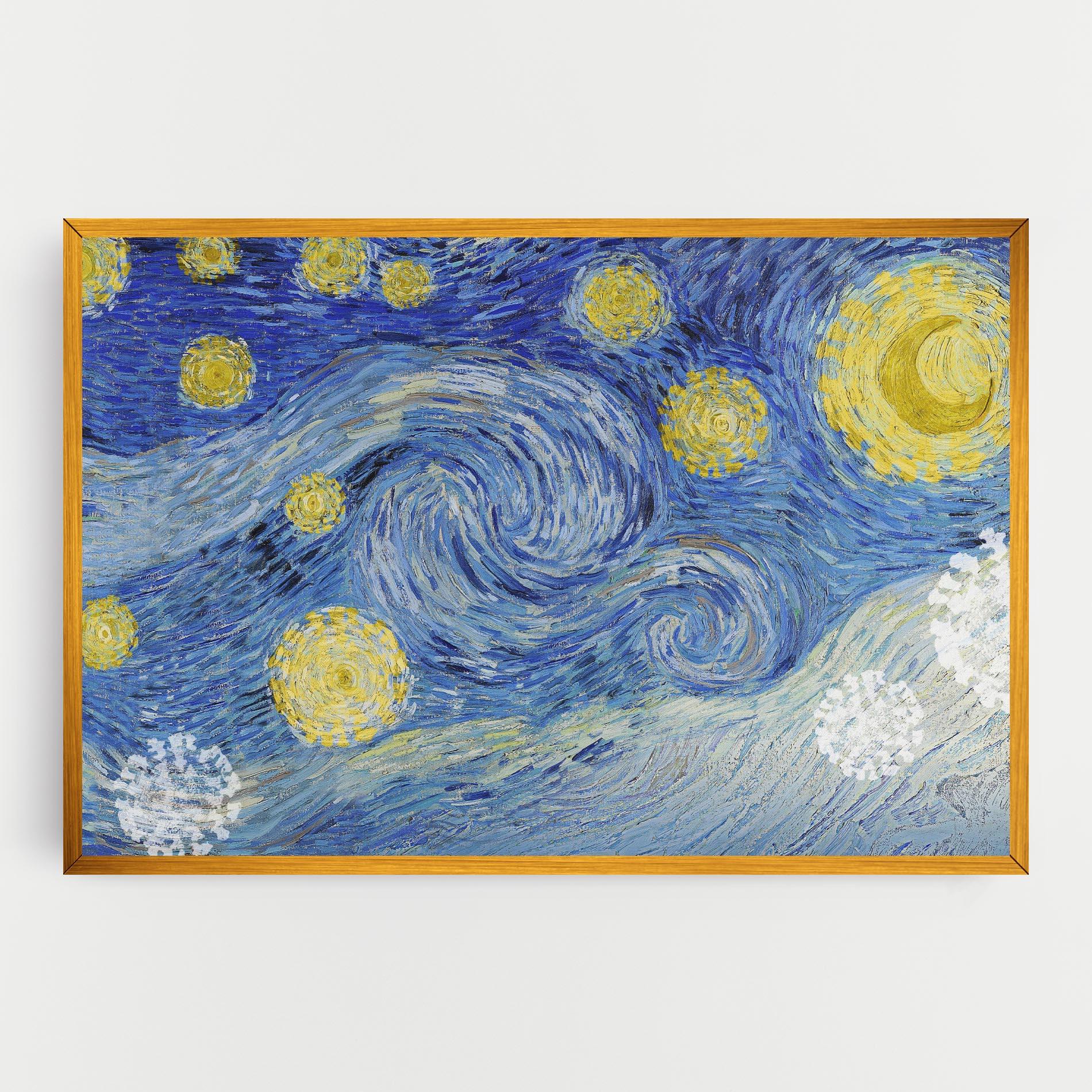 Leinwandbild Van Gogh Starry Night mockup 0
