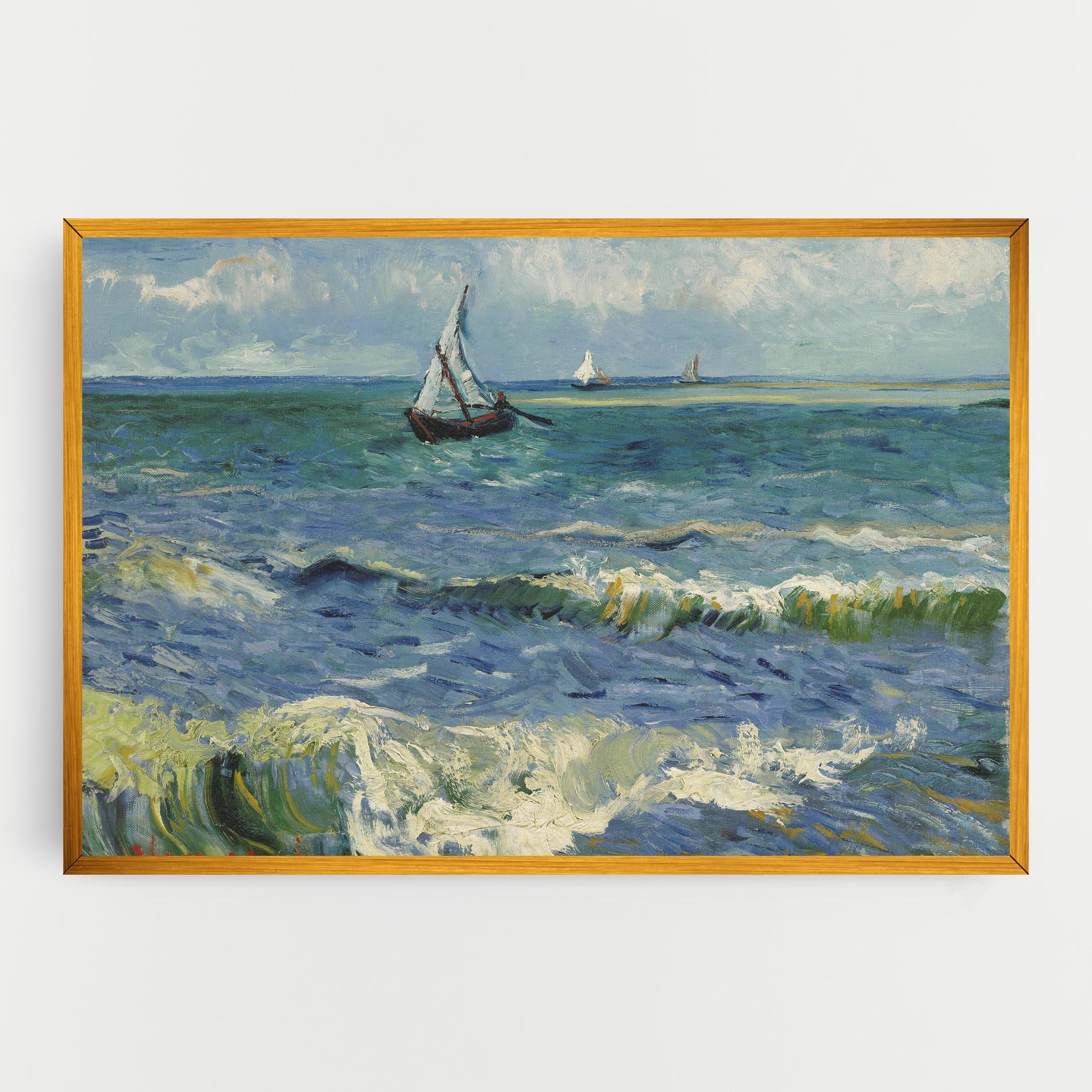 Leinwandbild Zeegezicht Saintes Maries mockup 0