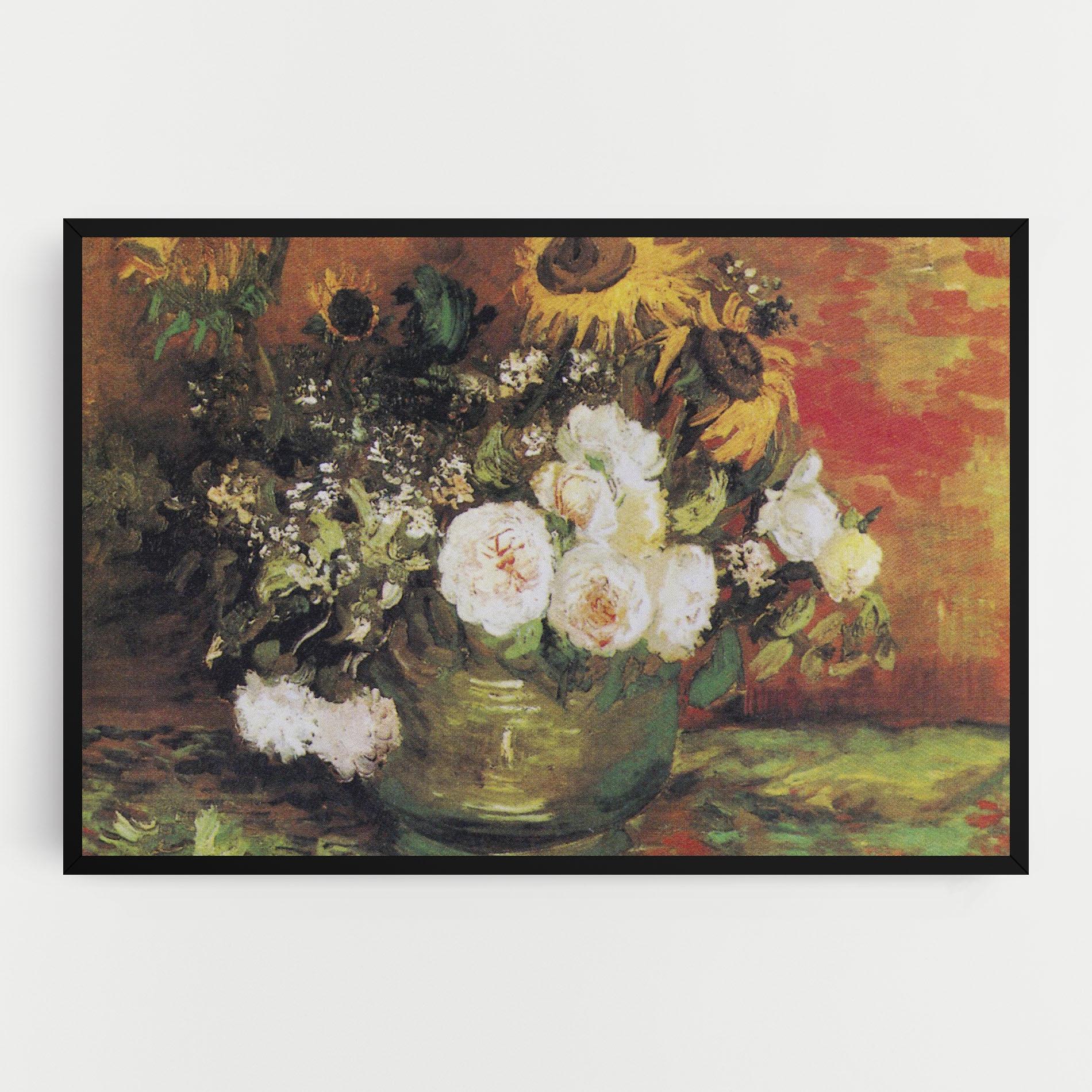Leinwandbild Bowl With Sunflowers mockup 0