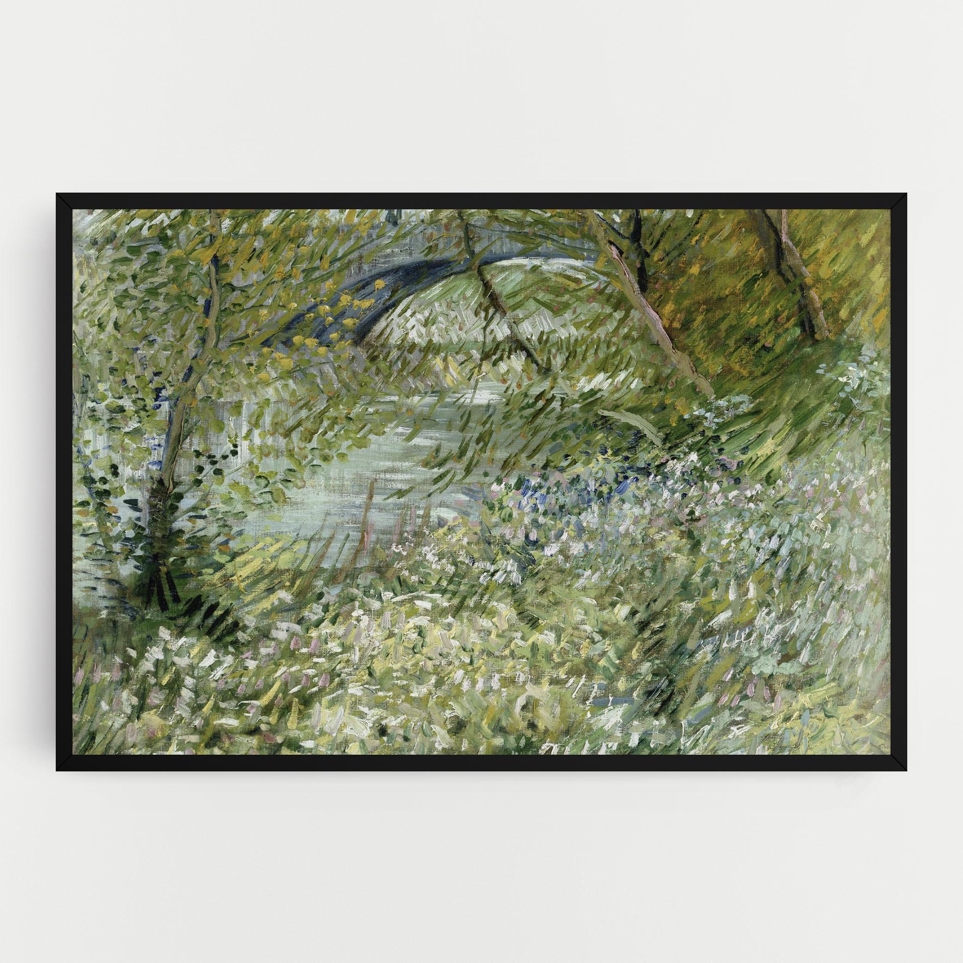 Leinwandbild River Bank Springtime mockup 0