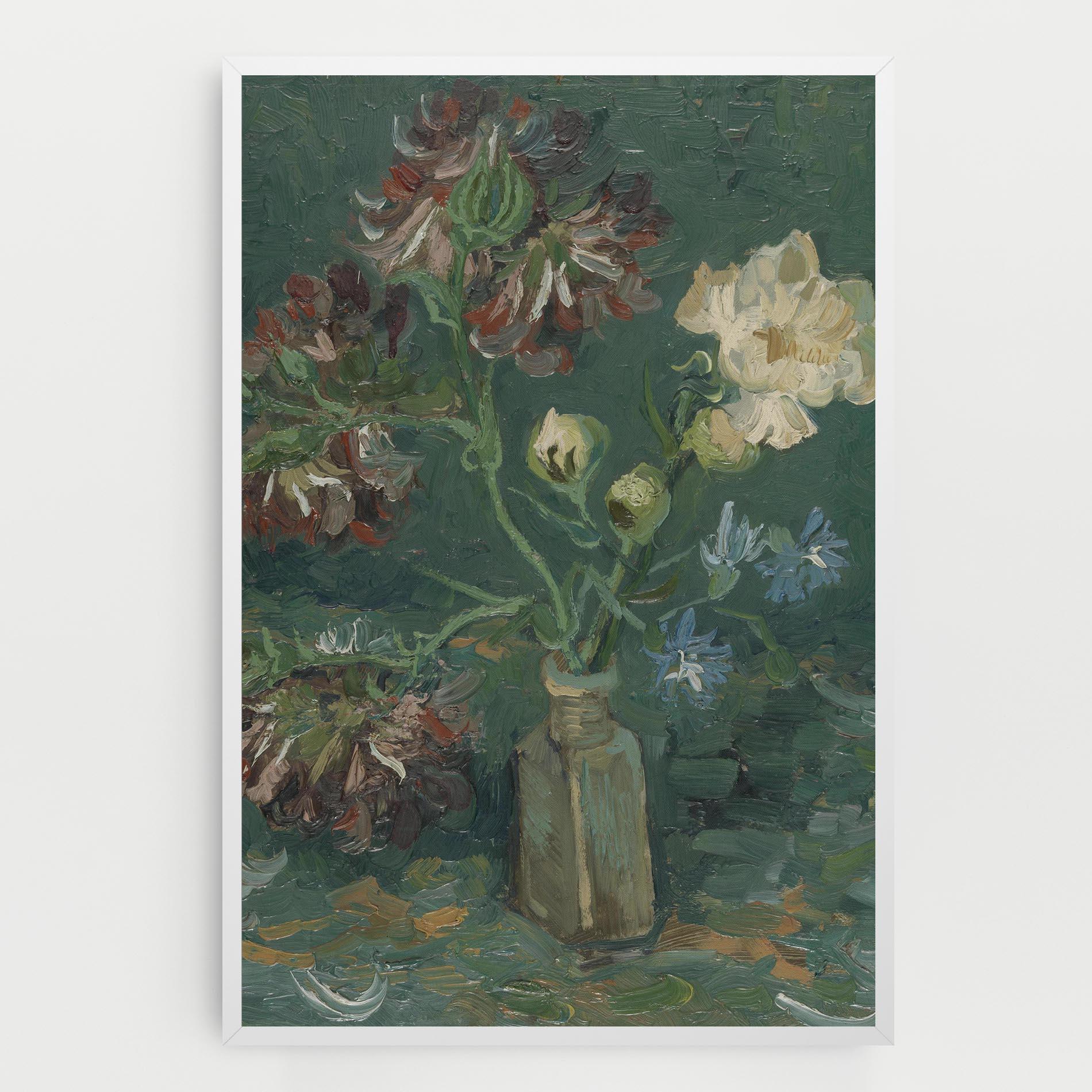 Leinwandbild Flesje Met Pioenrozen mockup 0