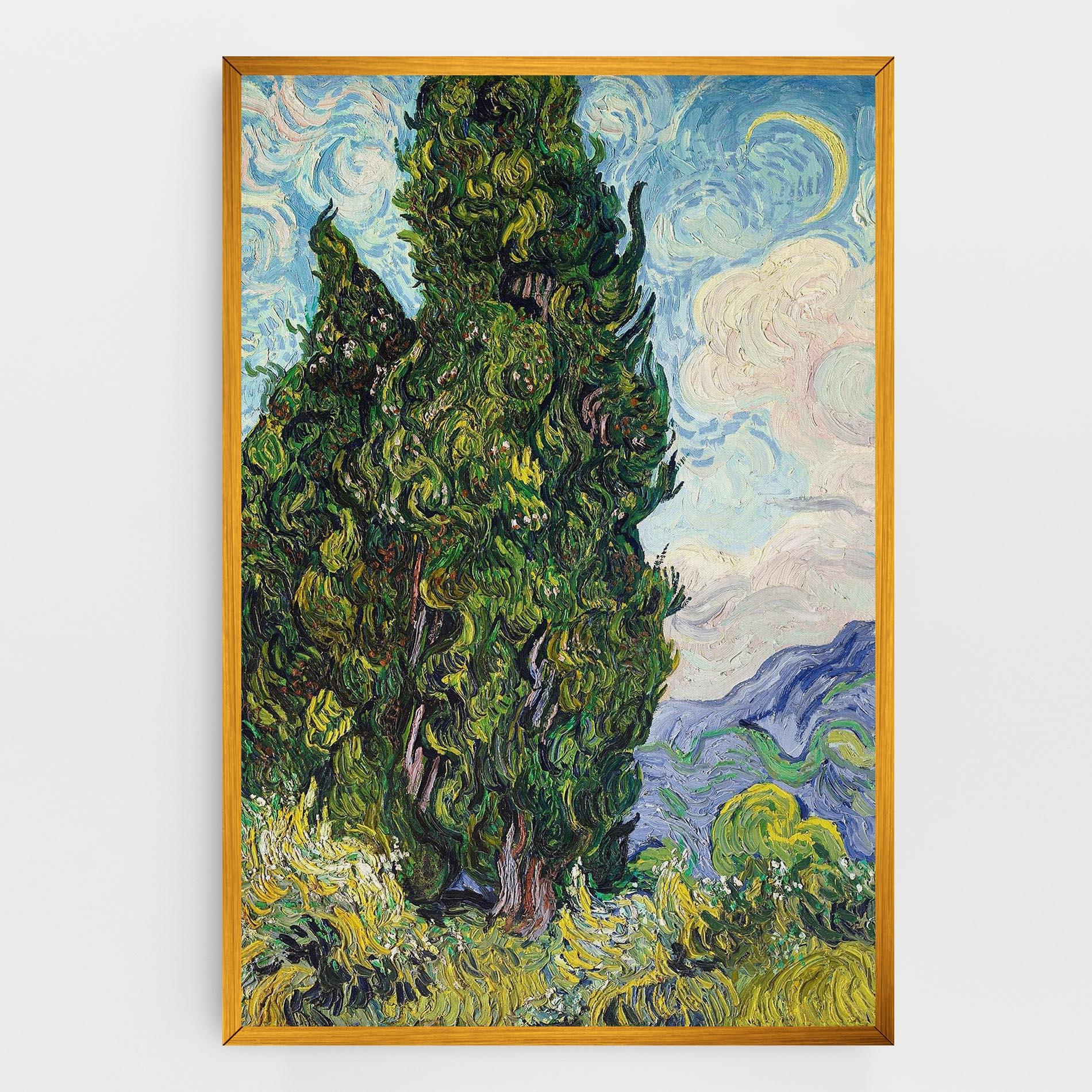 Leinwandbild Cypresses mockup 0